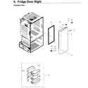 Samsung RF263BEAEWW/AA-00 fridge door r diagram