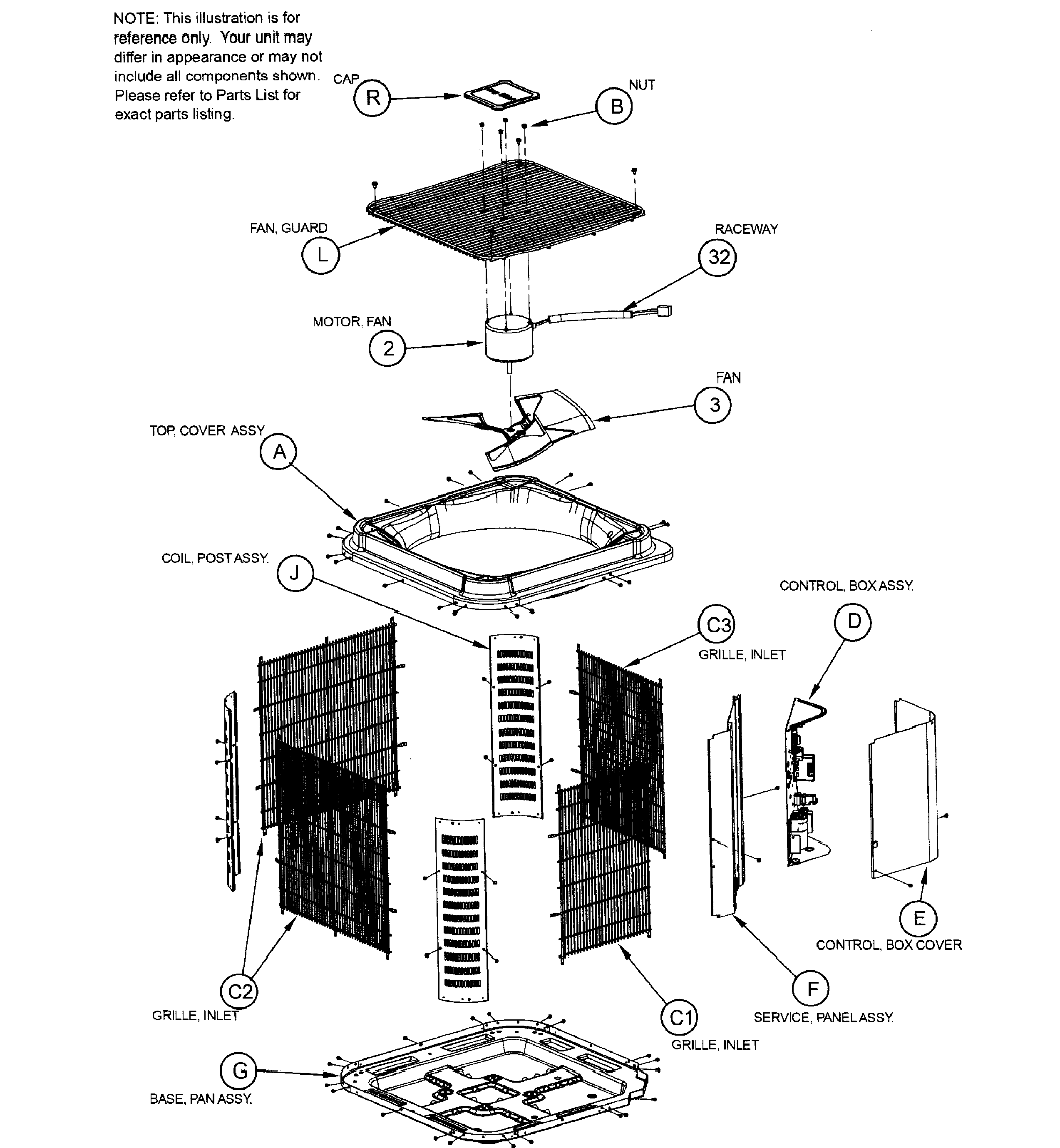 ICP C4H342GKD200 outer asy diagram