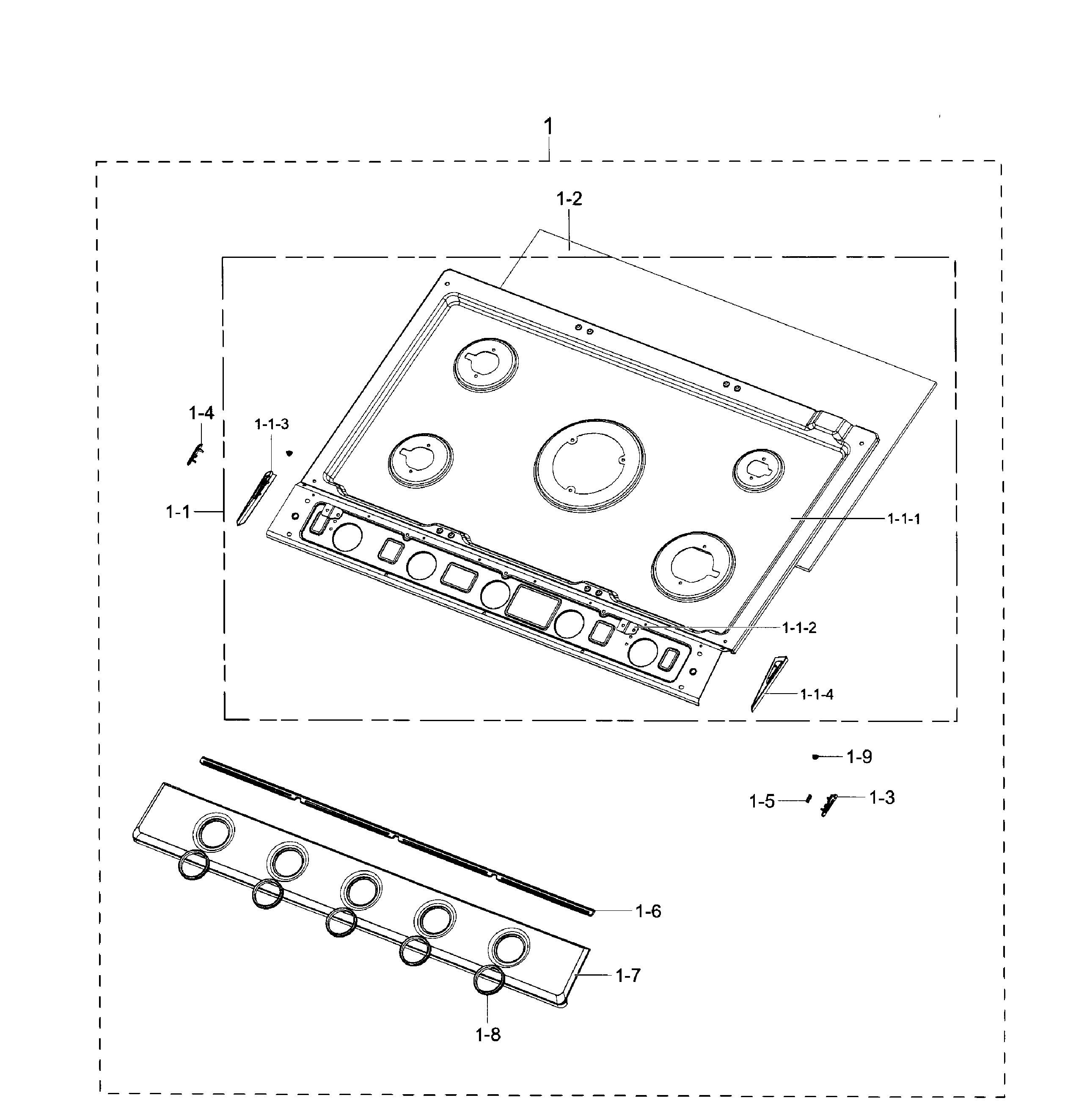 Samsung NA30K7750TS/AA-00 frame diagram