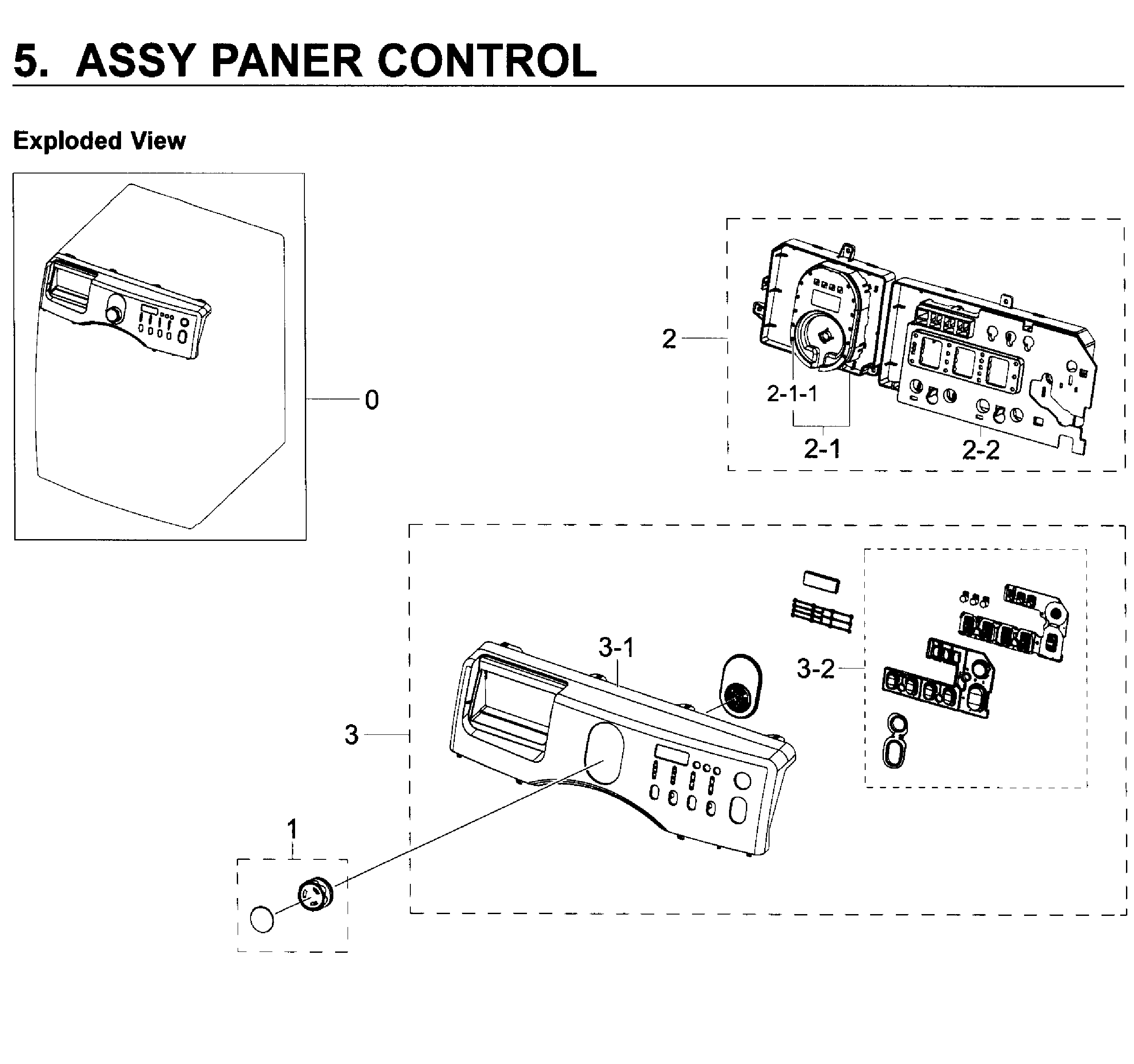 Samsung WF219ANW/XAA-01 control panel diagram