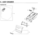 Samsung WF219ANW/XAA-01 drawer asy diagram