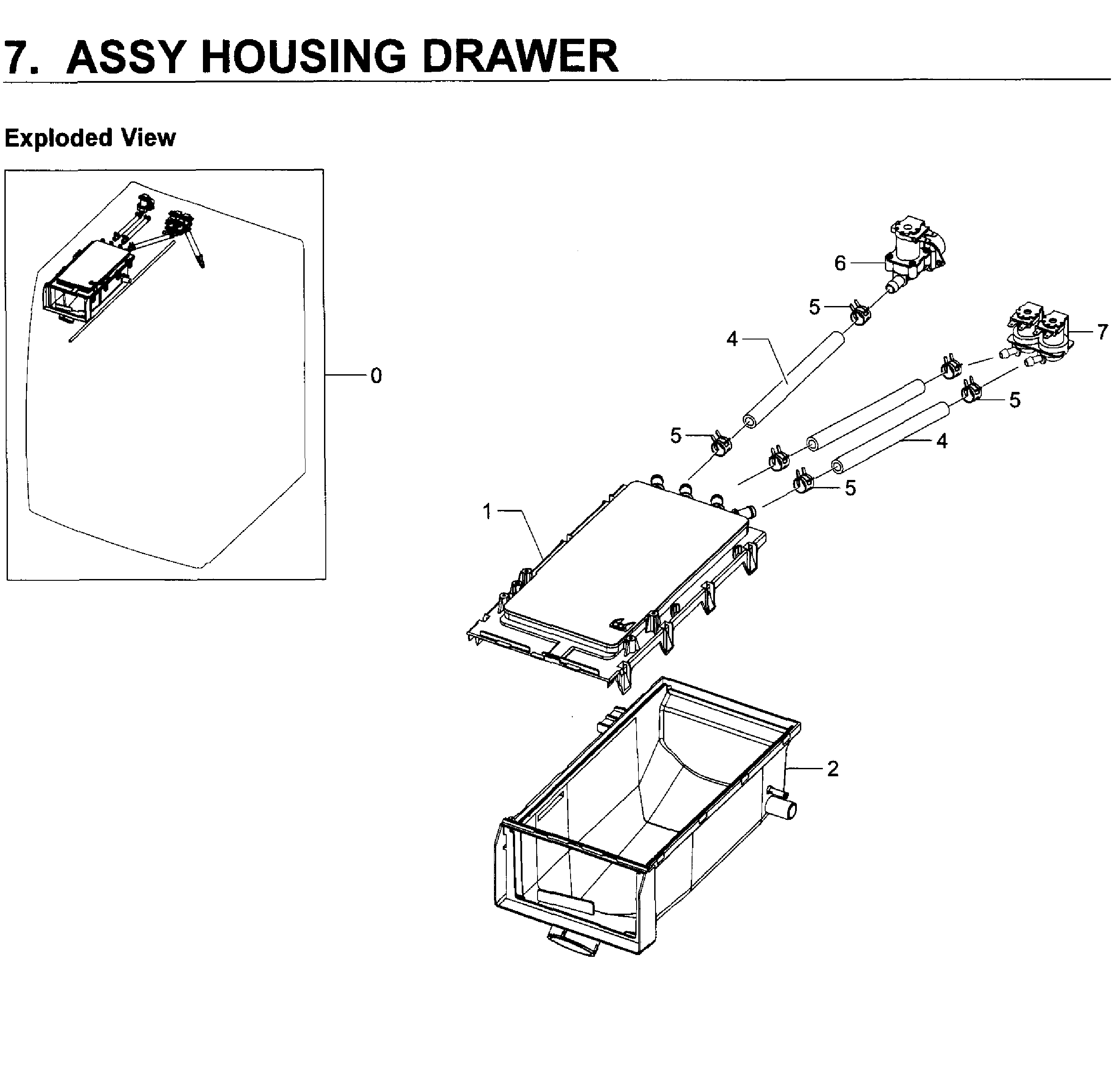 Samsung WF219ANW/XAA-01 housing-drawer diagram