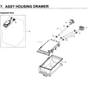 Samsung WF219ANW/XAA-01 housing-drawer diagram