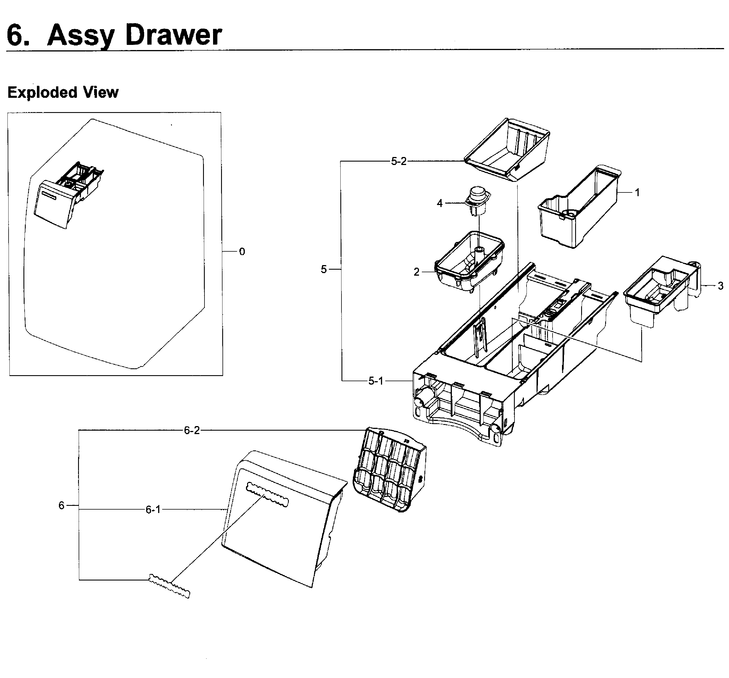 Samsung WF419AAW/XAA-01 drawer asy diagram