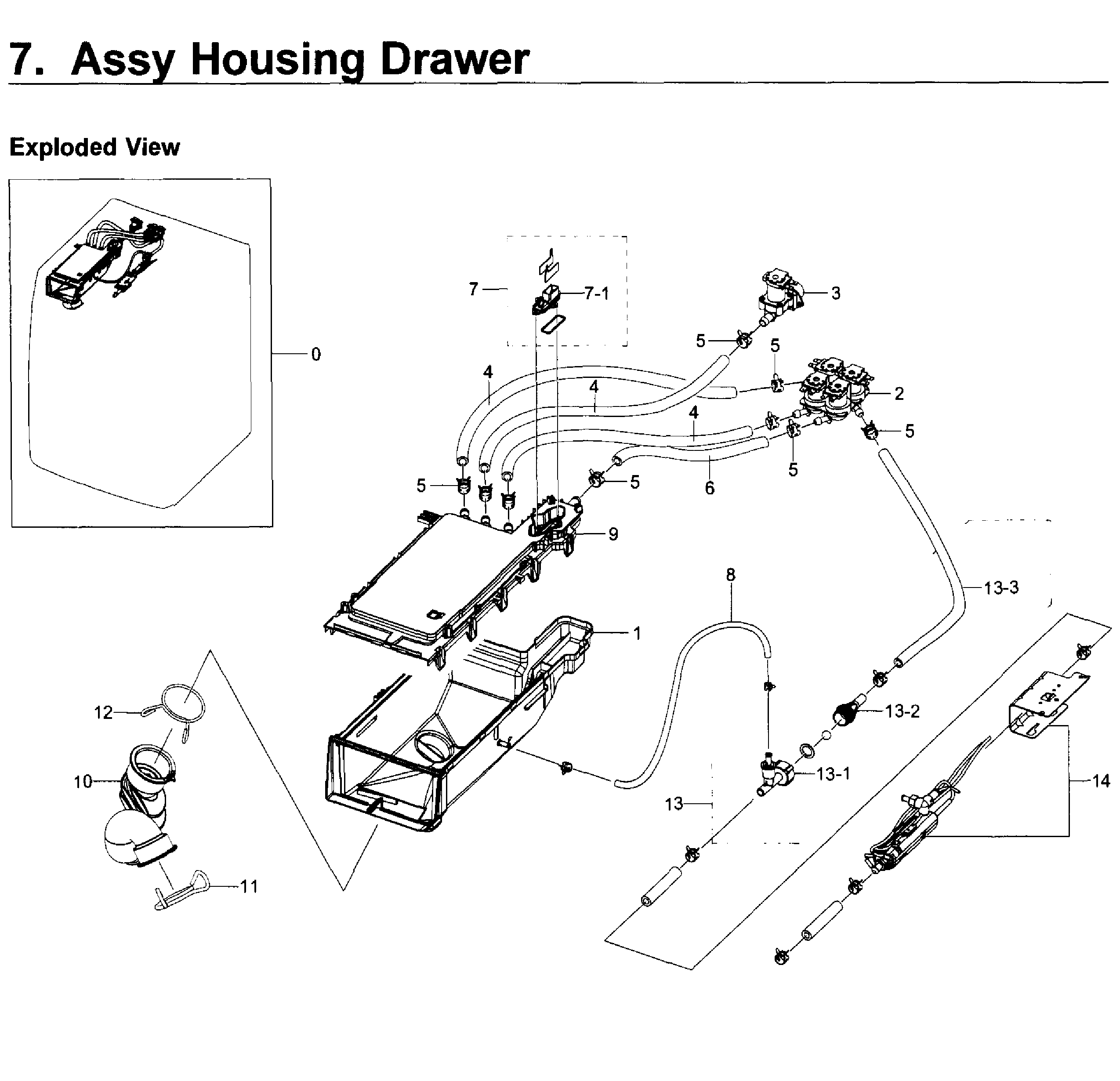Samsung WF419AAW/XAA-01 housing-drawer diagram