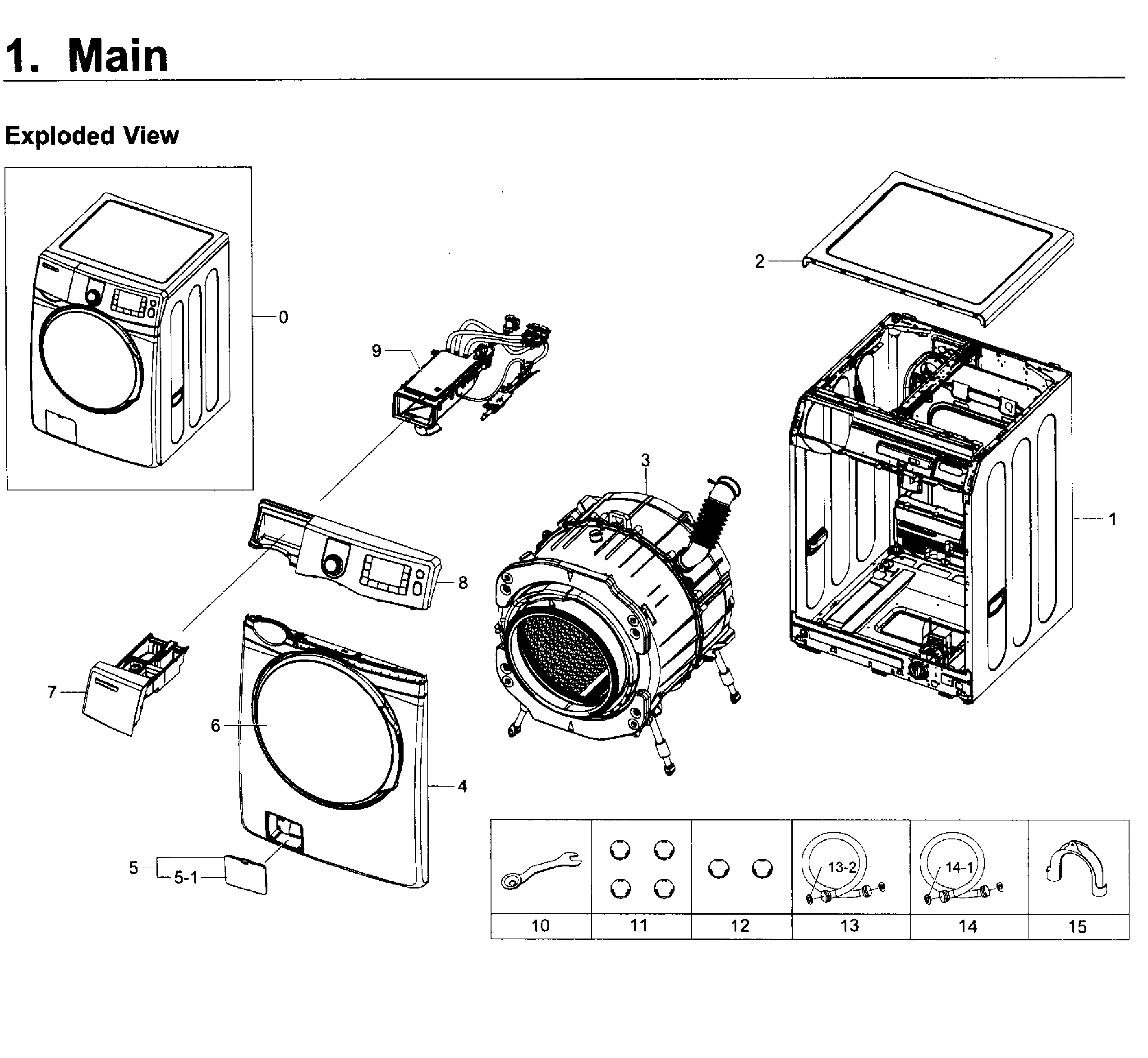 Samsung WF419AAW/XAA-02 main asy diagram
