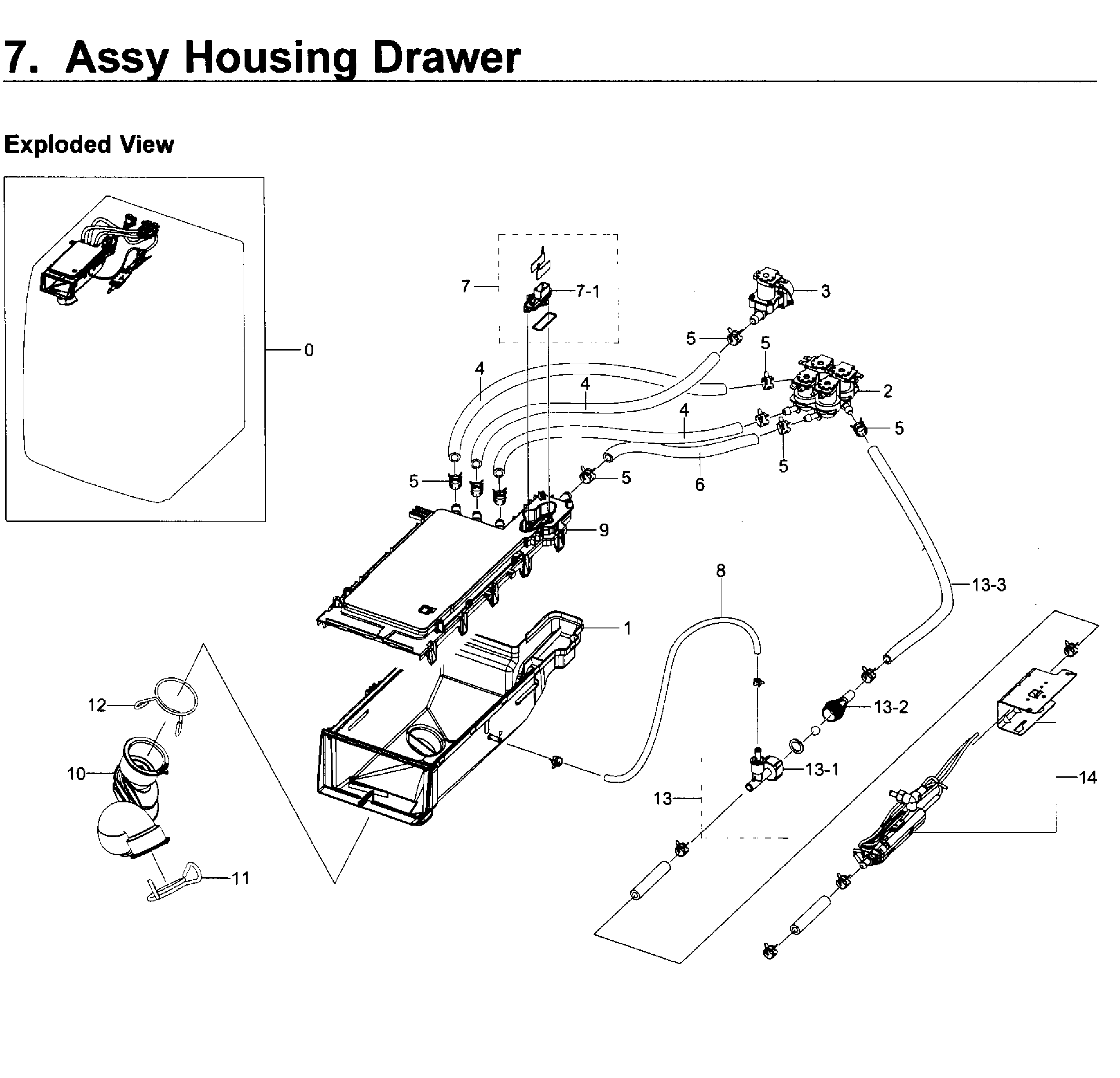 Samsung WF419AAW/XAA-02 housing-drawer diagram