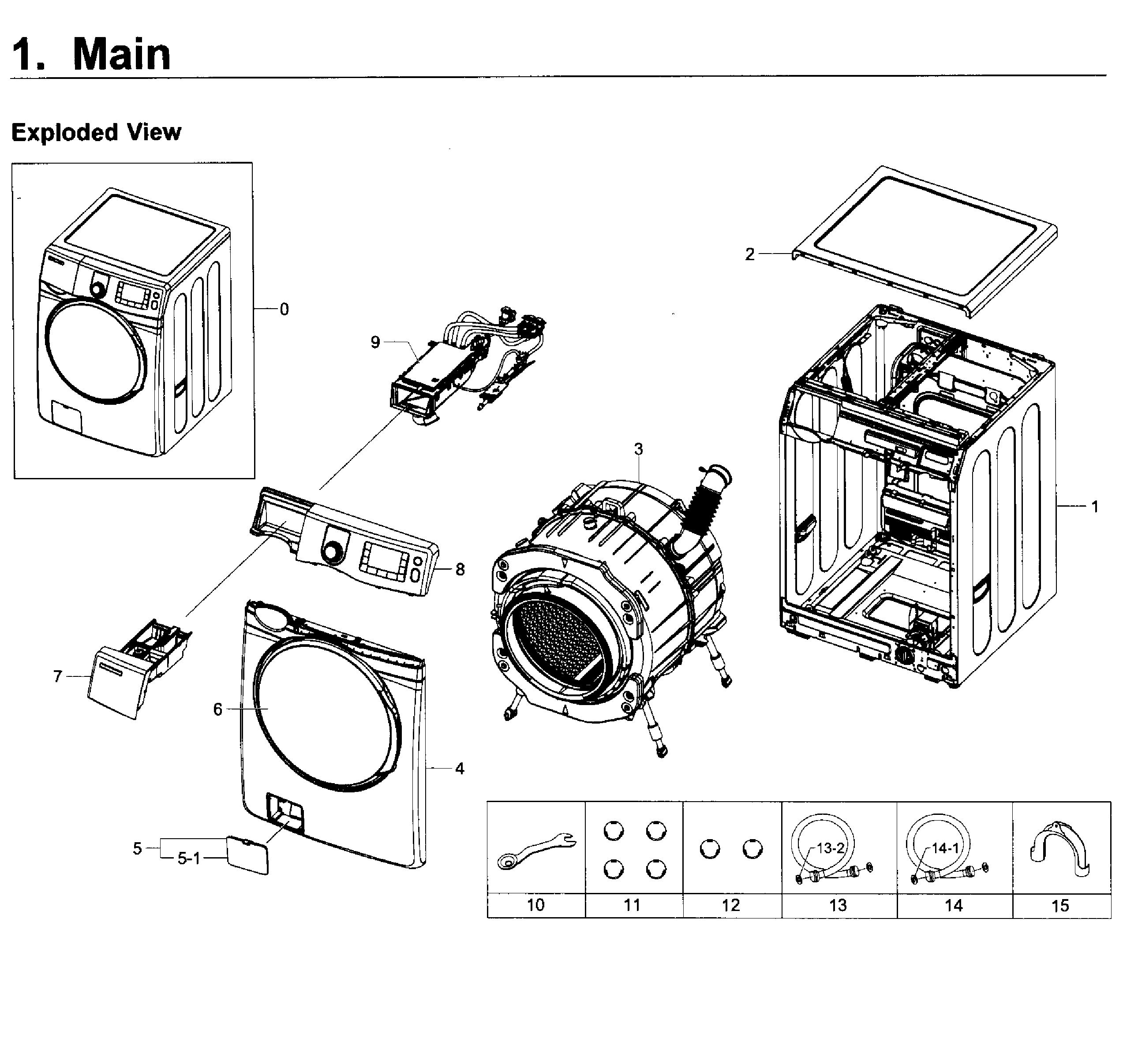 Samsung WF419AAW/XAA-03 main asy diagram