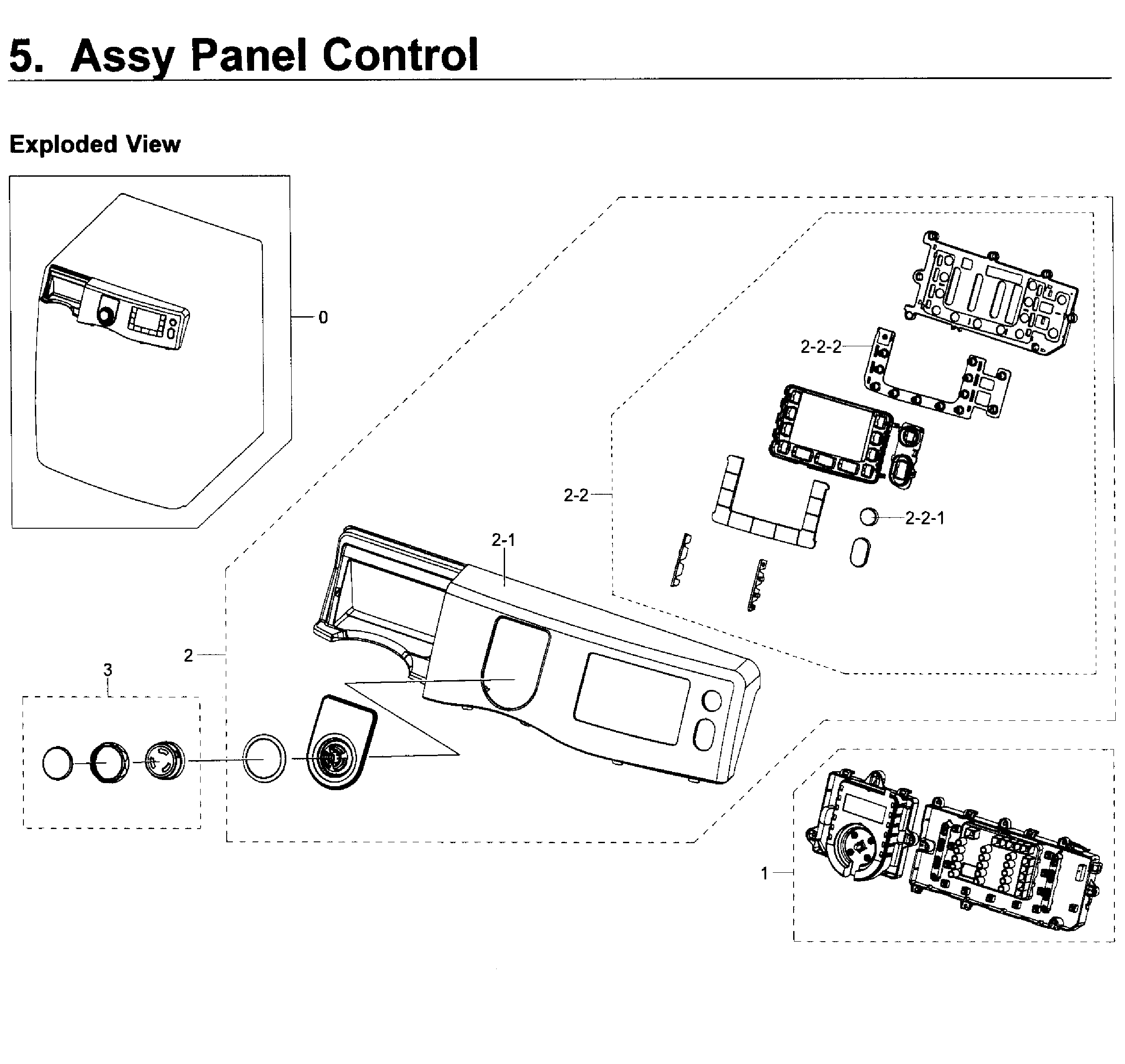 Samsung WF419AAW/XAA-03 control panel diagram