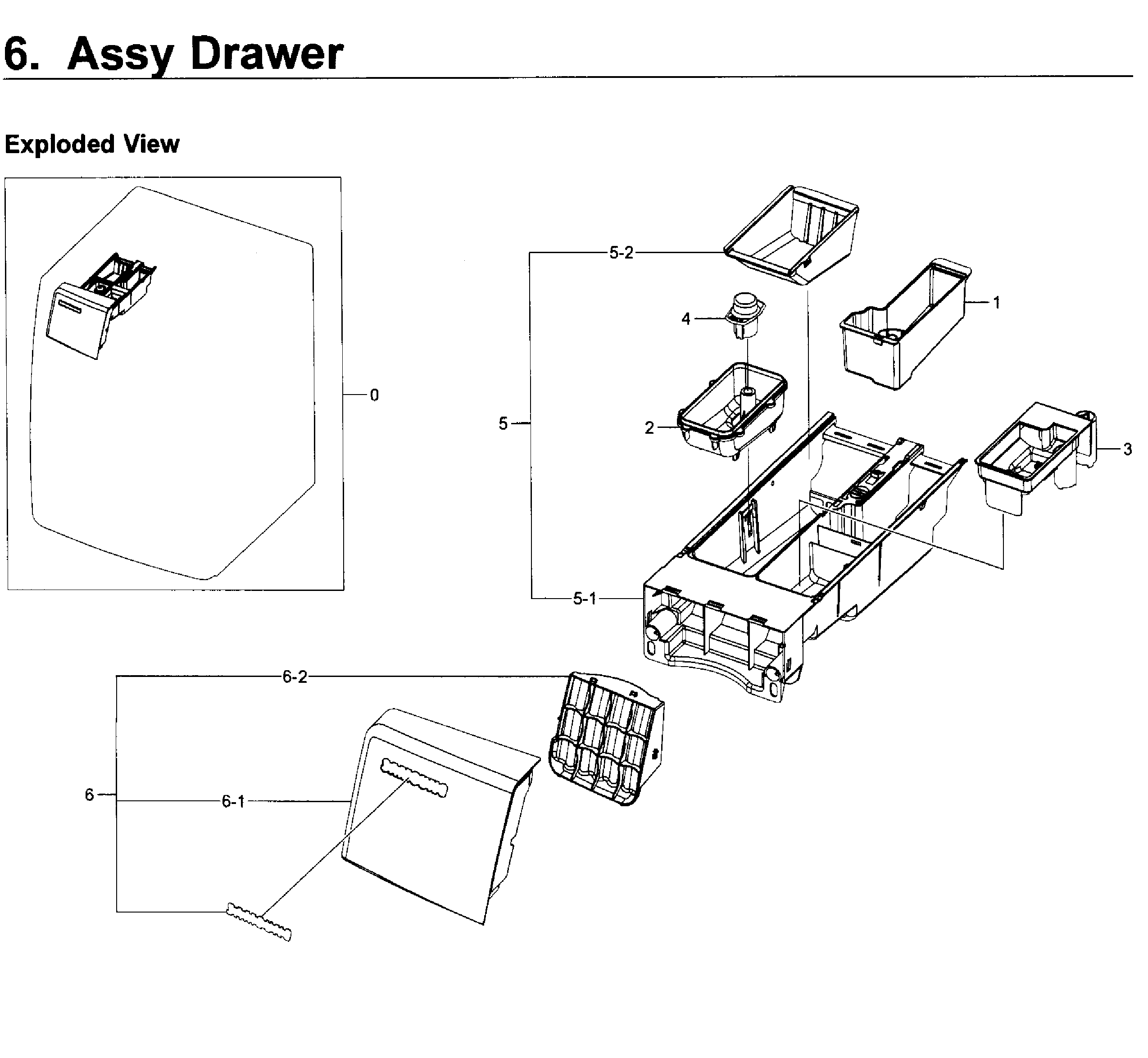 Samsung WF419AAW/XAA-03 drawer asy diagram