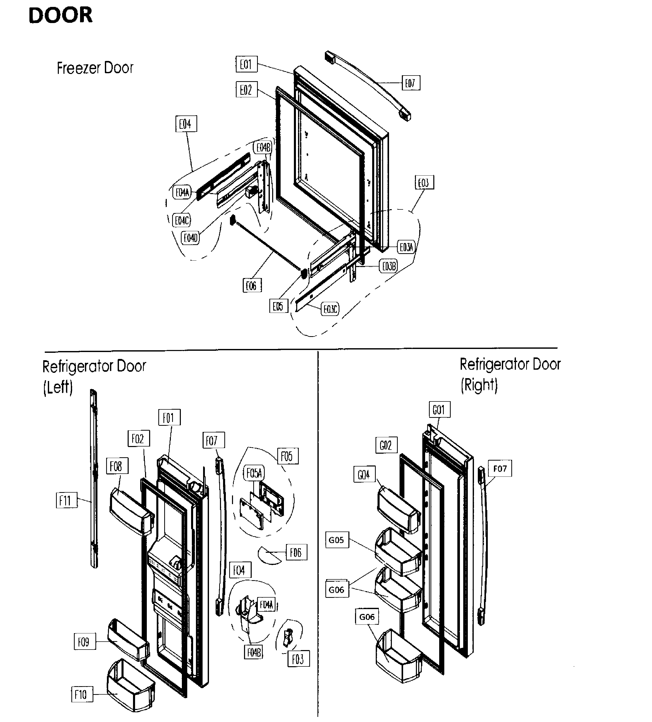 Kenmore 11173042610 door asy diagram