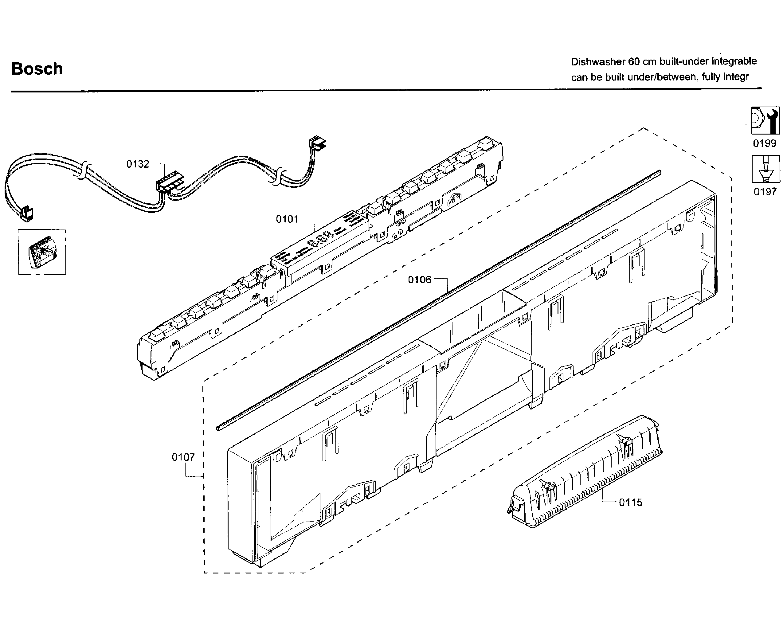 Bosch SHV68TL3UC/07 control panel diagram
