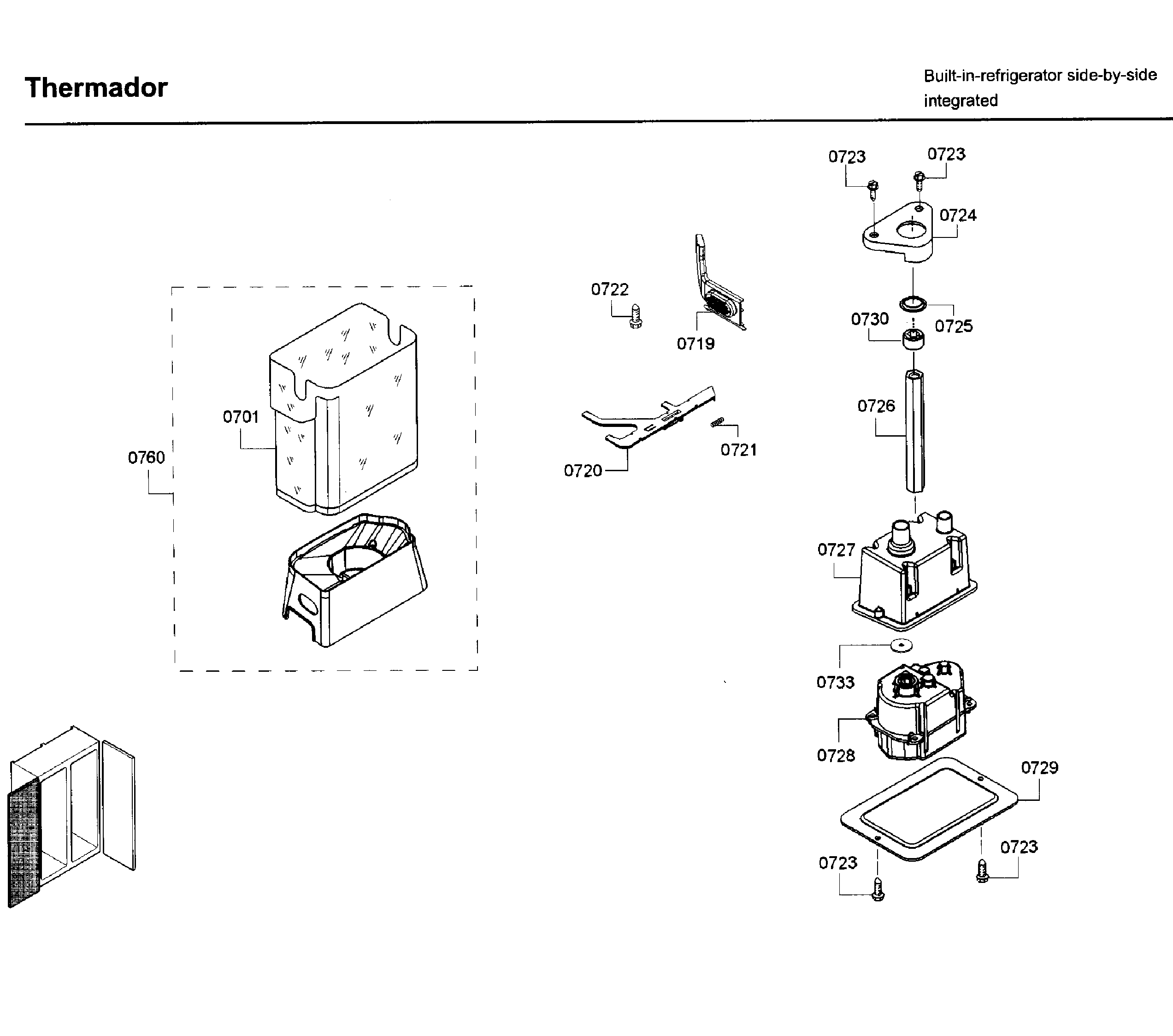 Thermador T42BD820NS/01 motor asy diagram