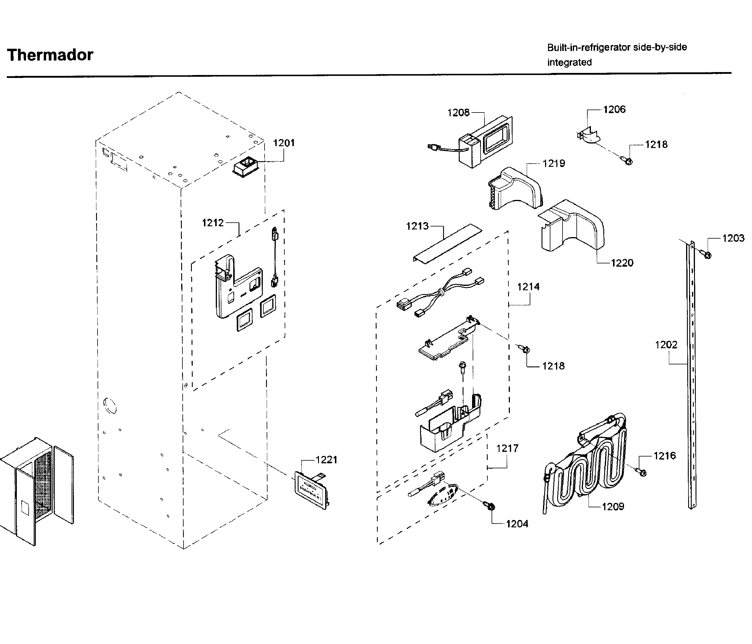 Thermador T42BD820NS/02 water tank asy diagram