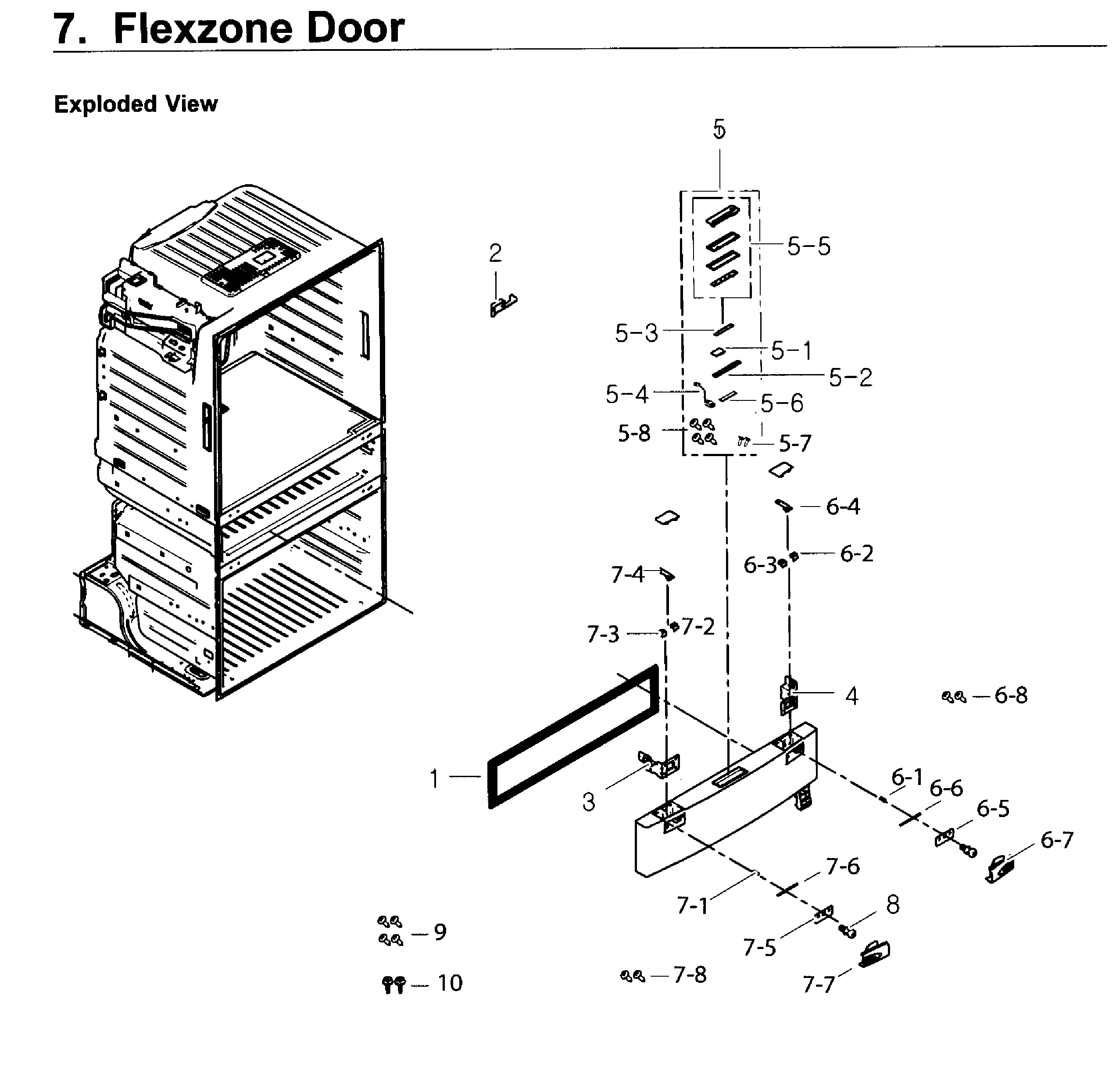 Samsung RF25HMEDBSG/AA-00 flexzone diagram