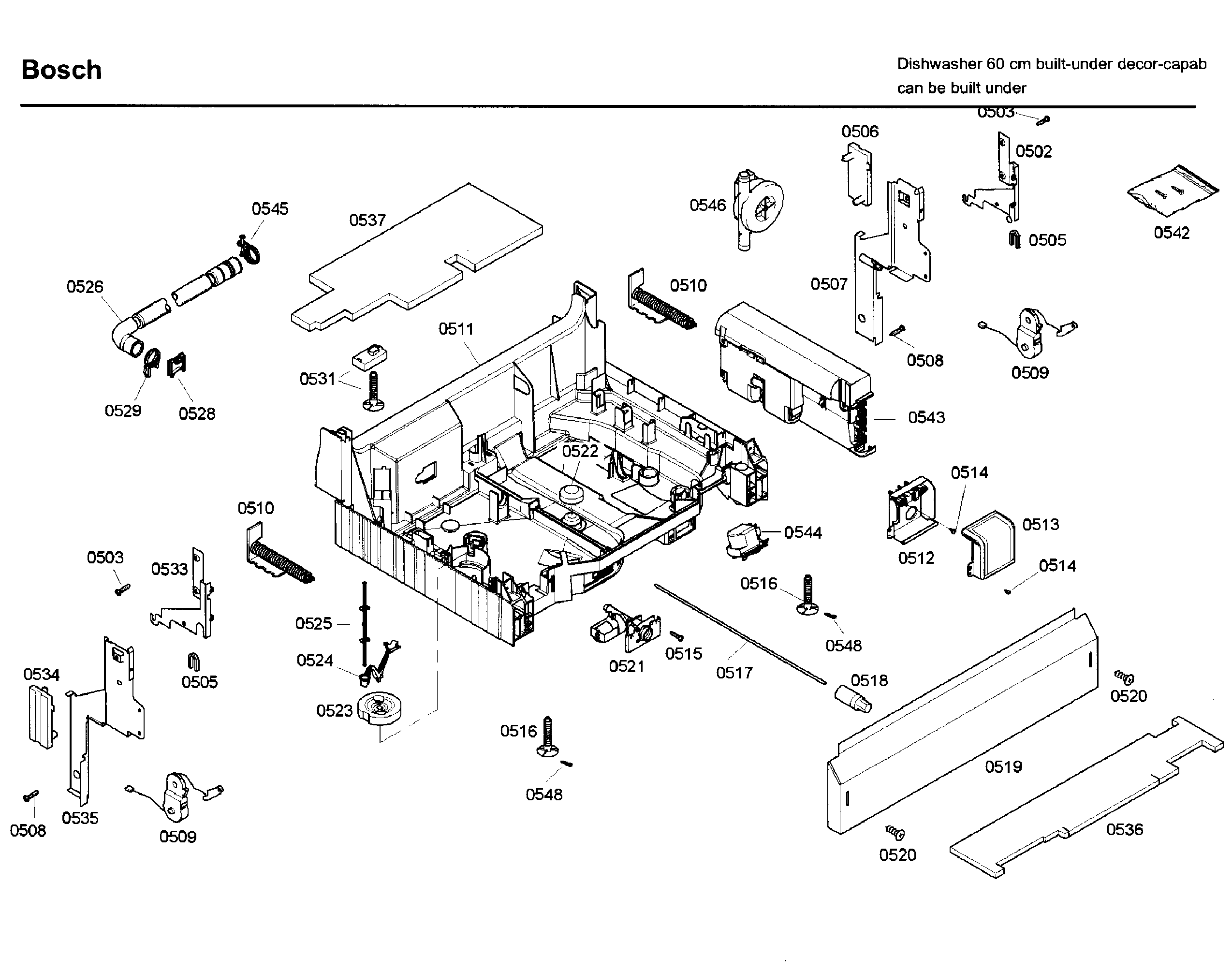 Bosch SHE65P05UC/58 base diagram