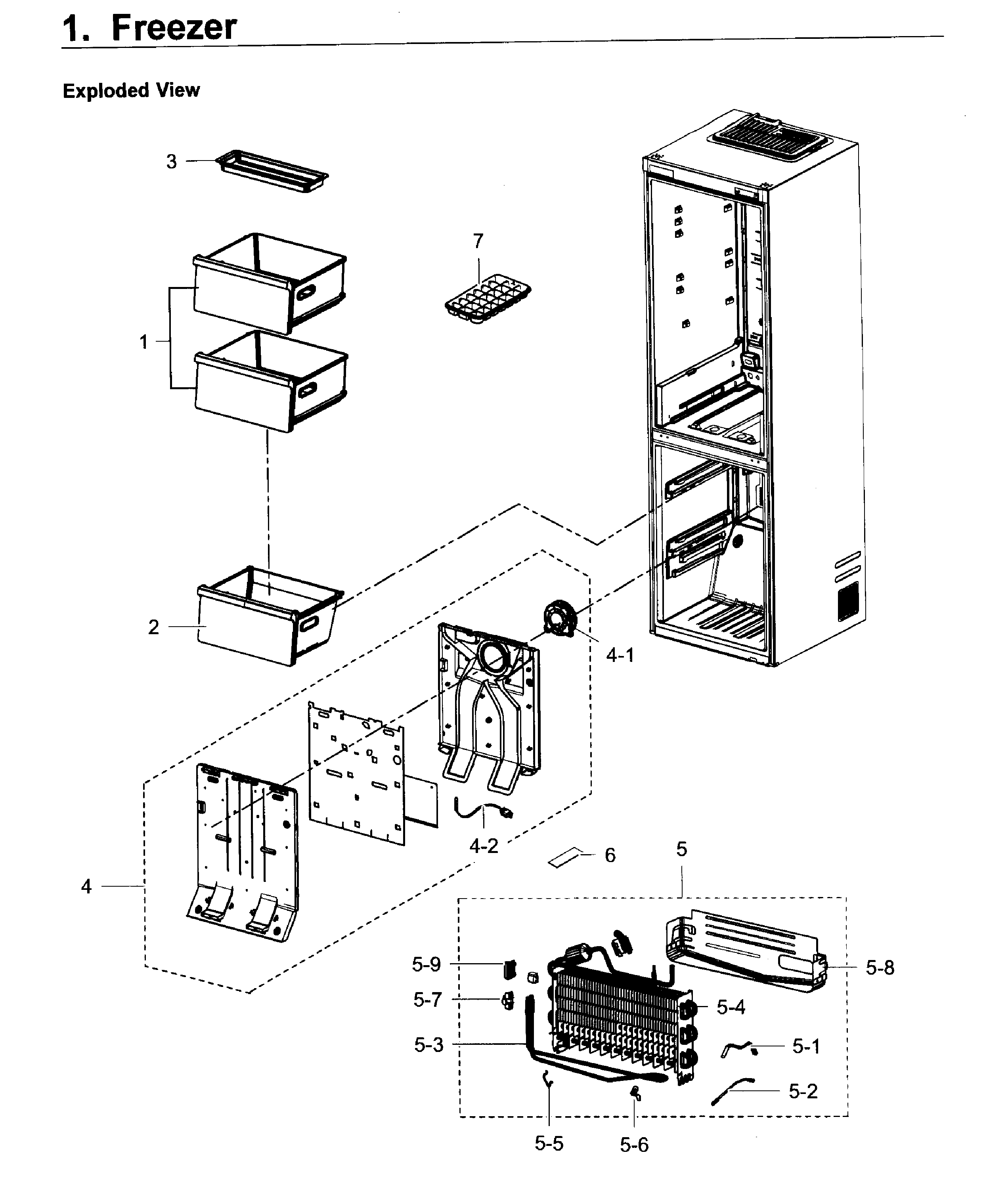 Samsung RB12J8896S4/AA-00 freezer diagram