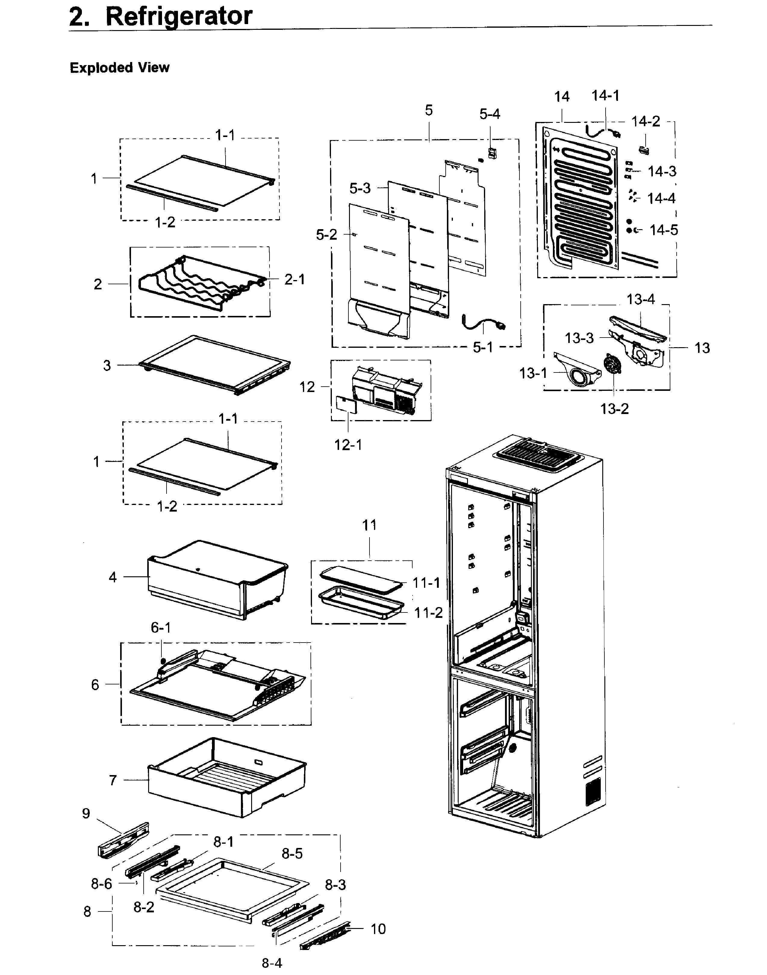 Samsung RB12J8896S4/AA-00 fridge diagram