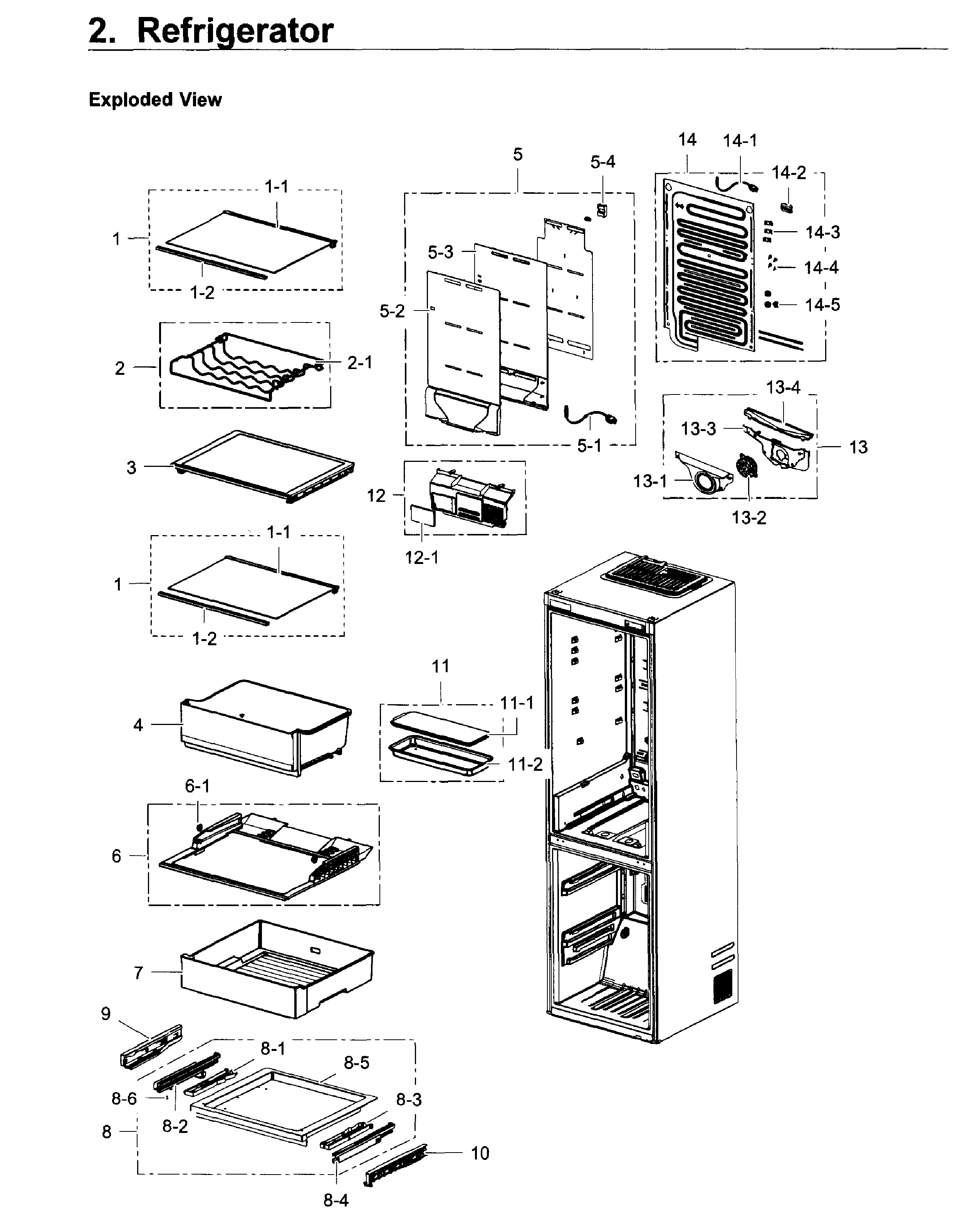 Samsung RB12J8896S4/AA-01 fridge diagram