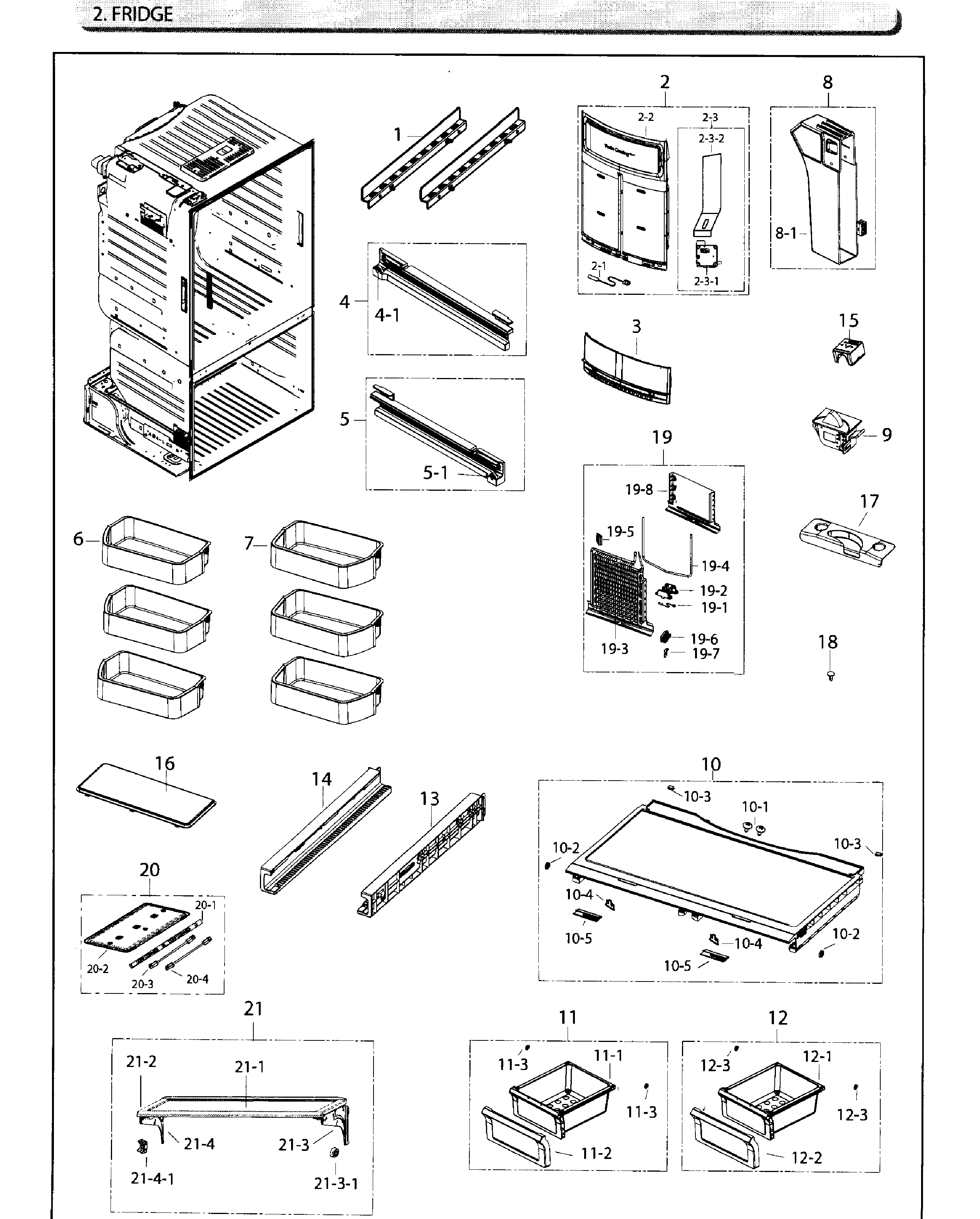 Samsung RF26HFENDSR/AA-03 fridge diagram