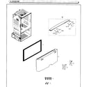 Samsung RF26HFENDSR/AA-03 freezer door diagram