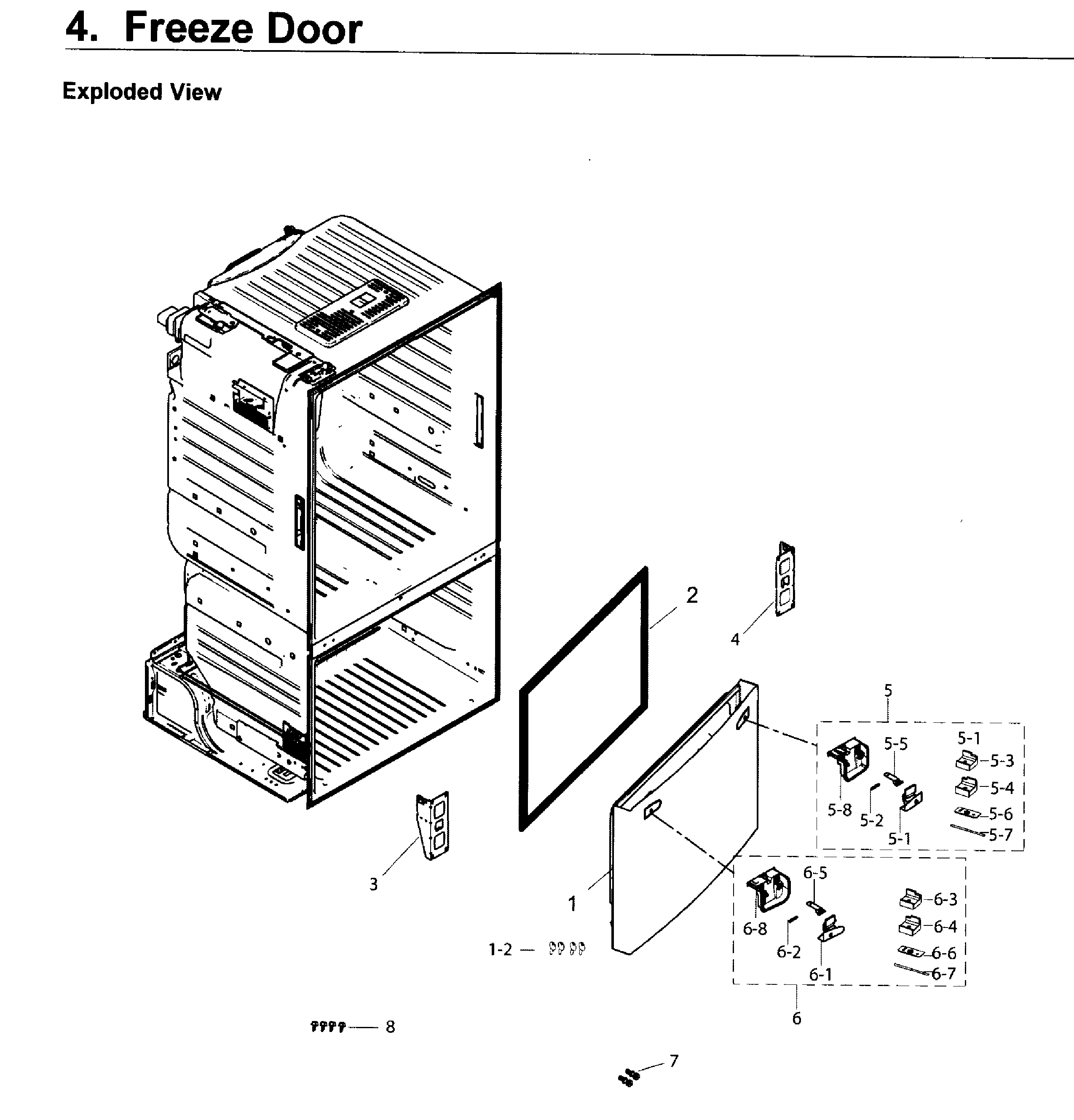 Samsung RF26J7500BC/AA-03 freezer door diagram