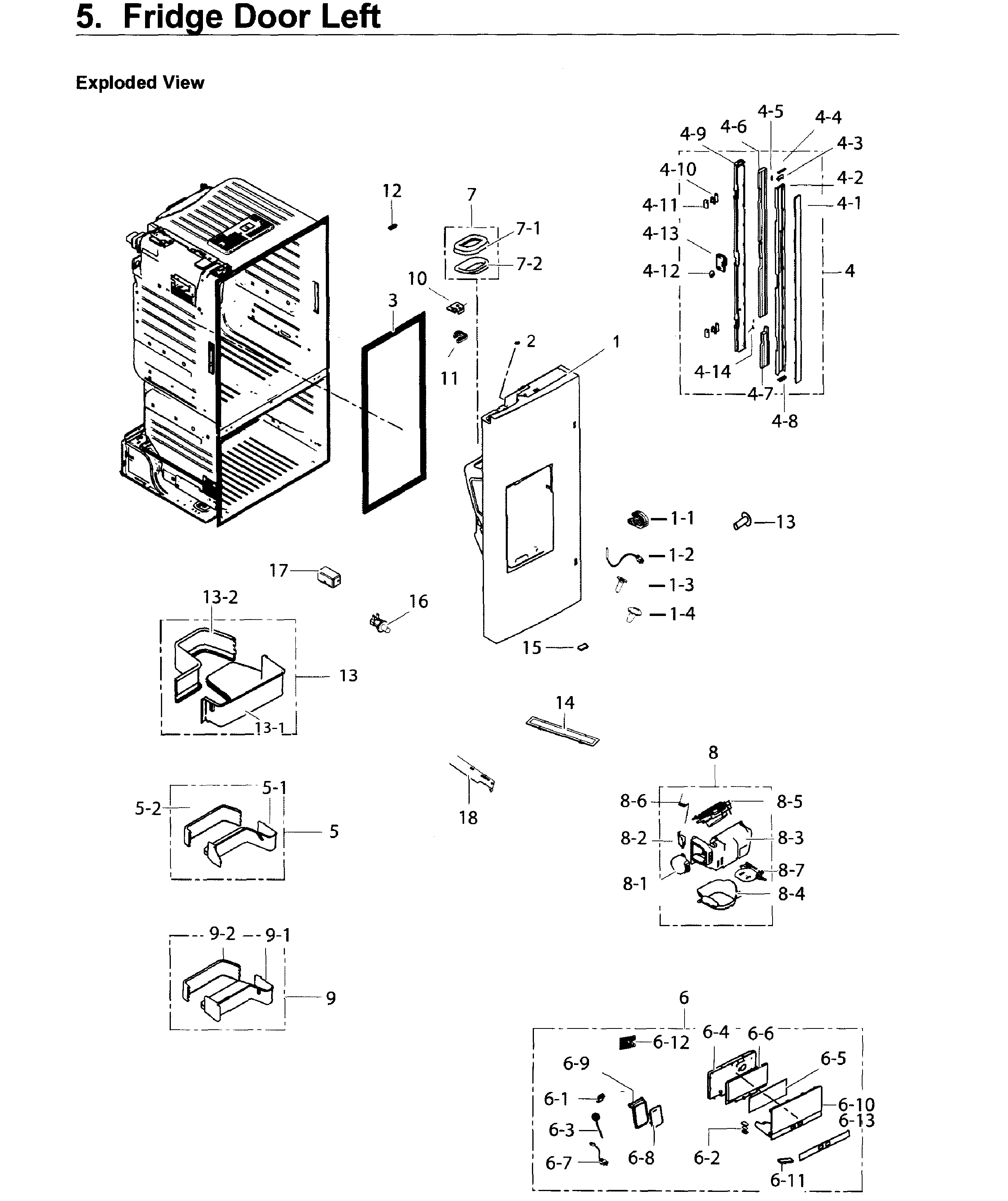 Samsung RF26J7500BC/AA-03 fridge door l diagram
