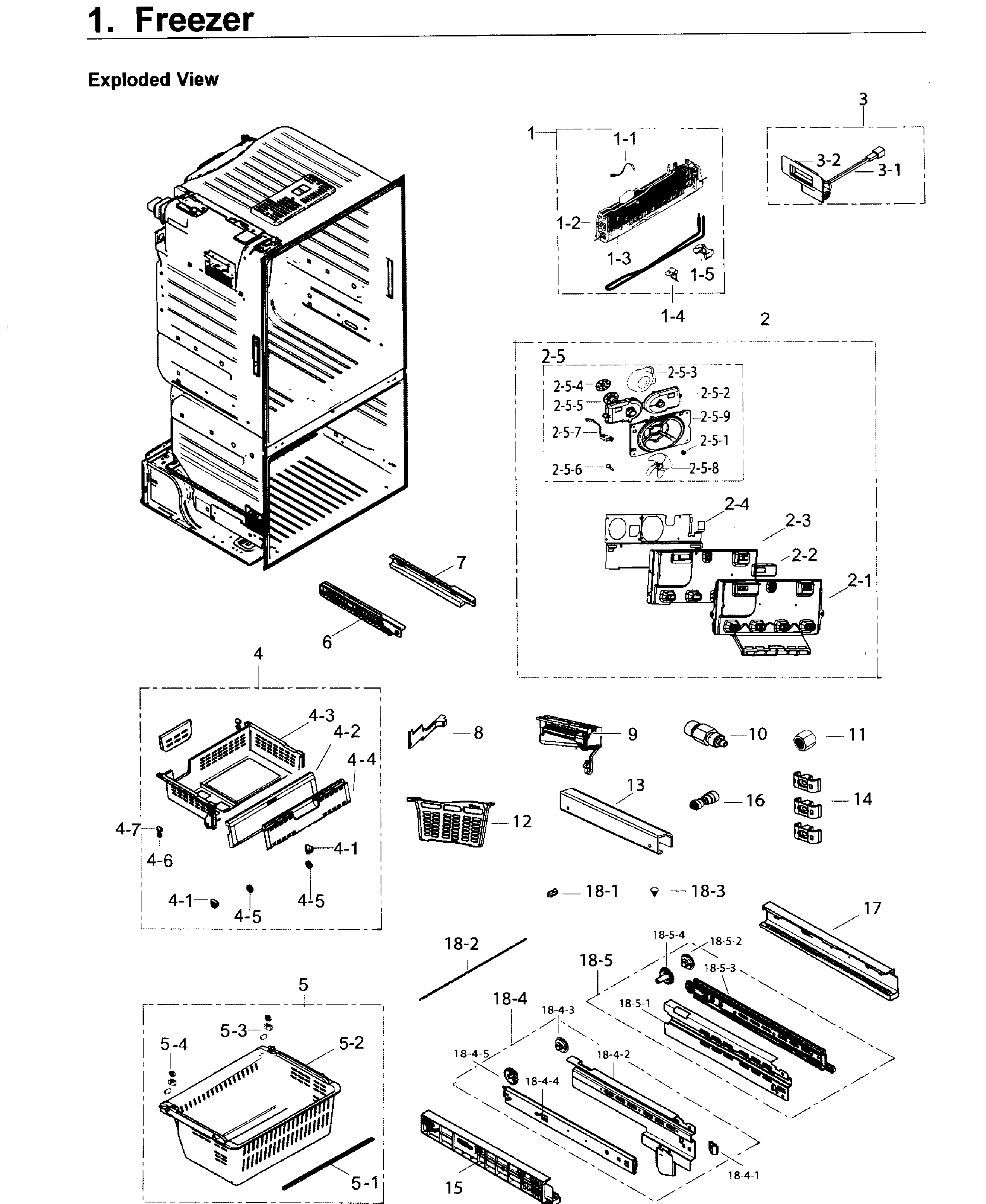 Samsung RF26J7500SR/AA-03 freezer / icemaker diagram