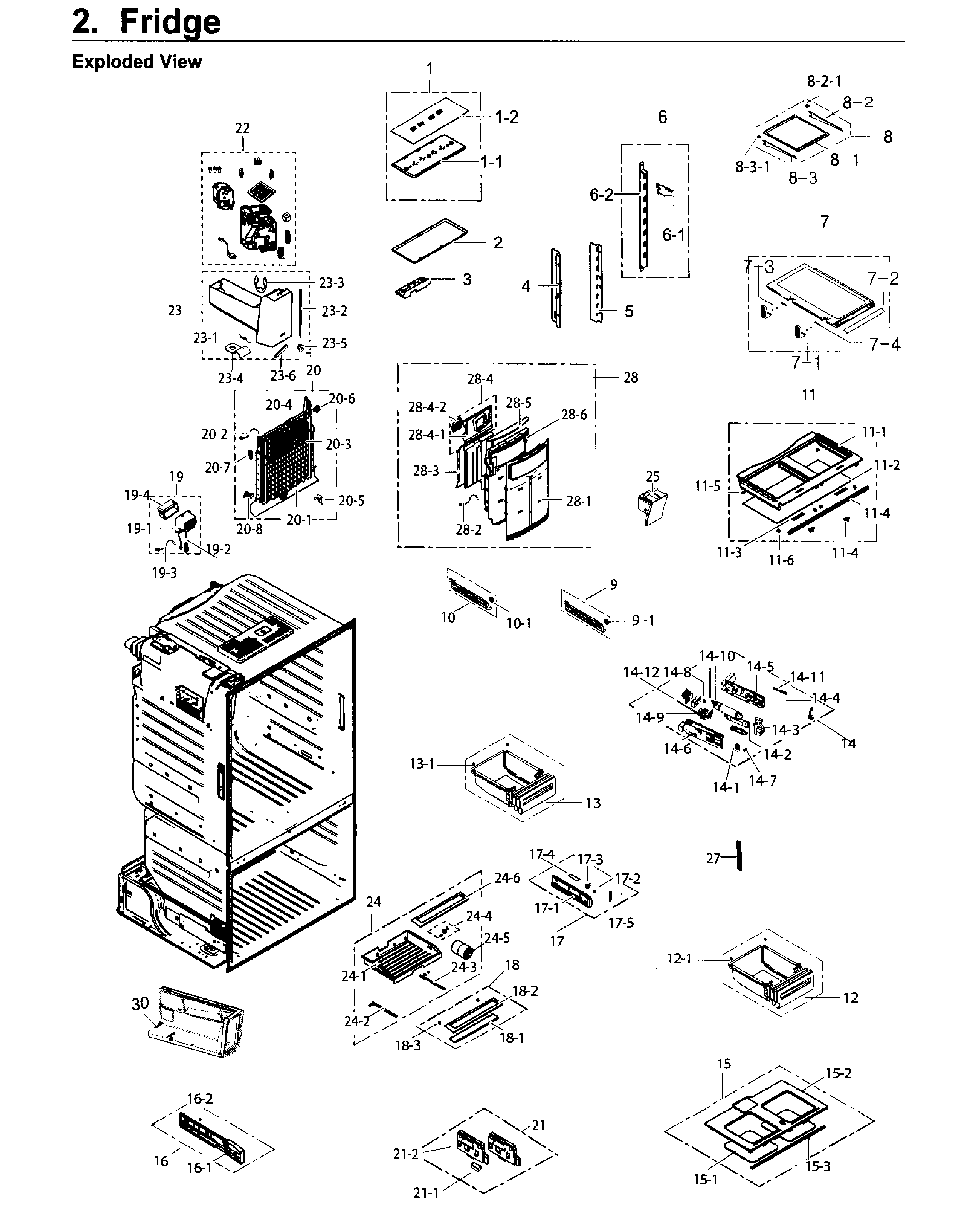 Samsung RF26J7500SR/AA-03 fridge diagram