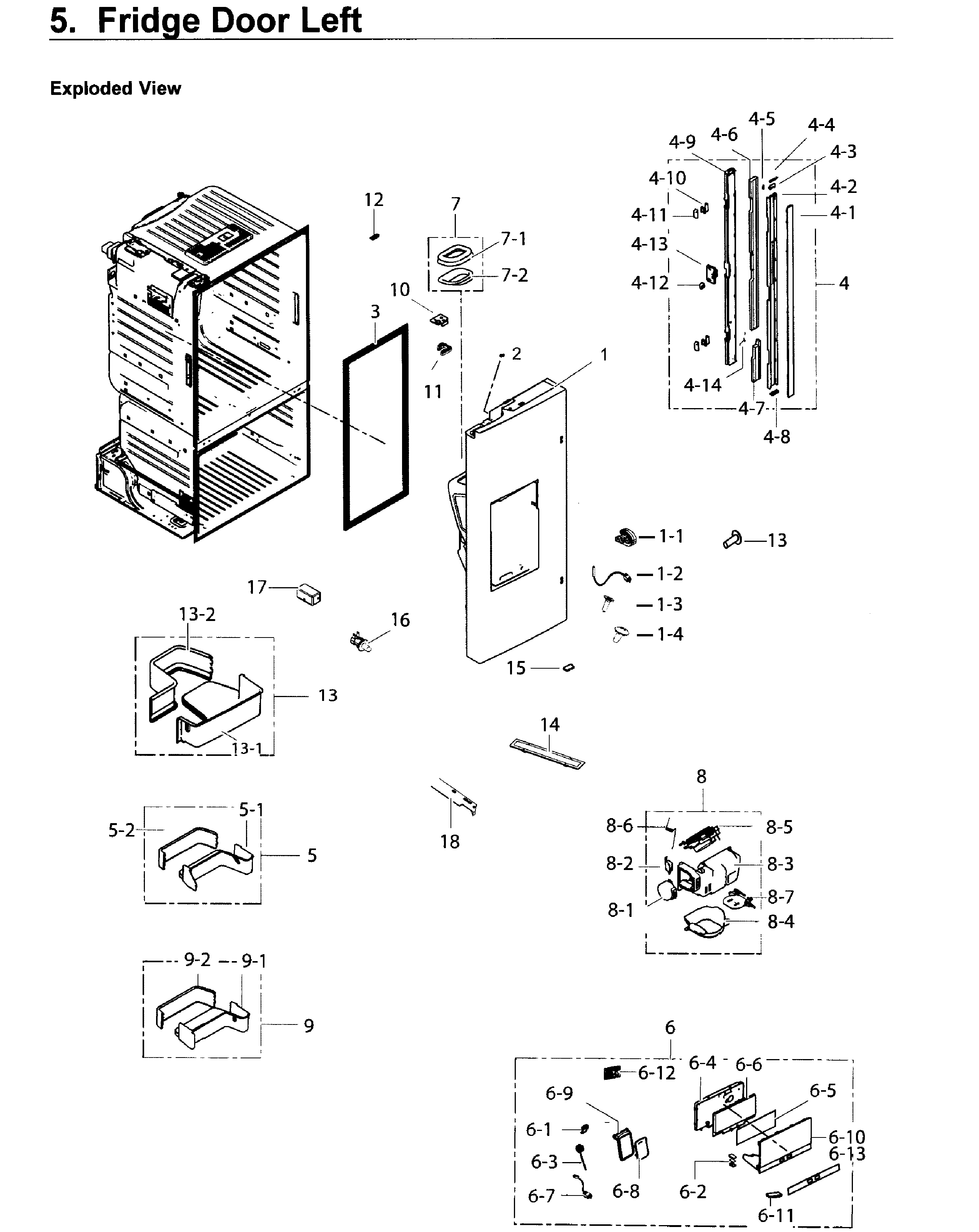 Samsung RF26J7500SR/AA-03 fridge door l diagram