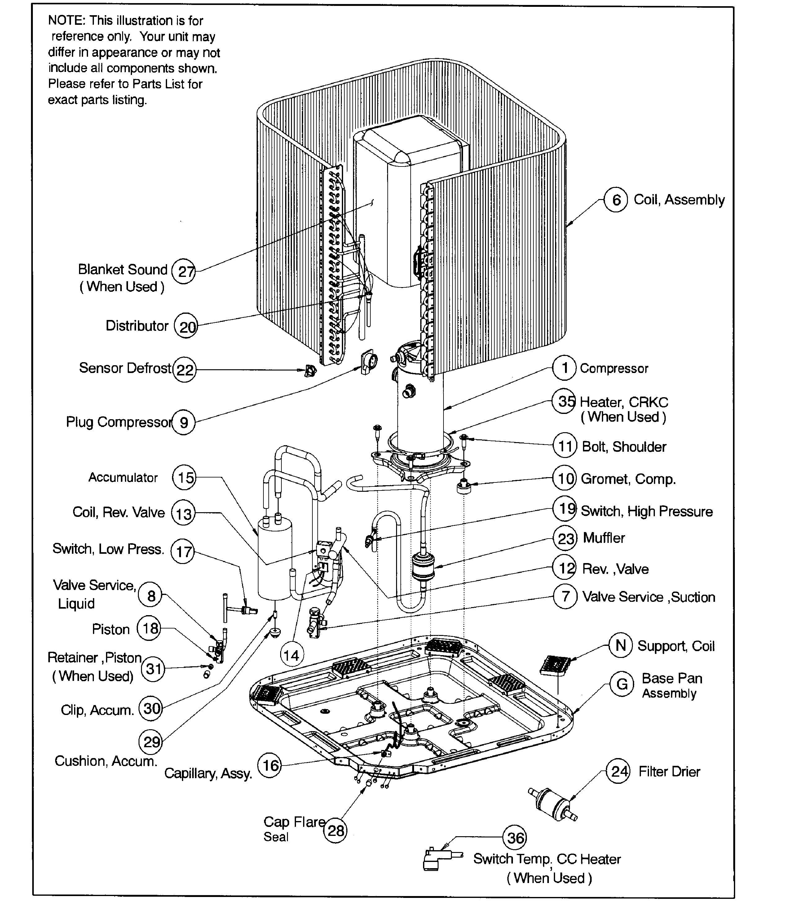 ICP H4H330GHE100 inner asy diagram
