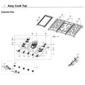 Samsung NA30K6550TG/AA-00 cooktop diagram