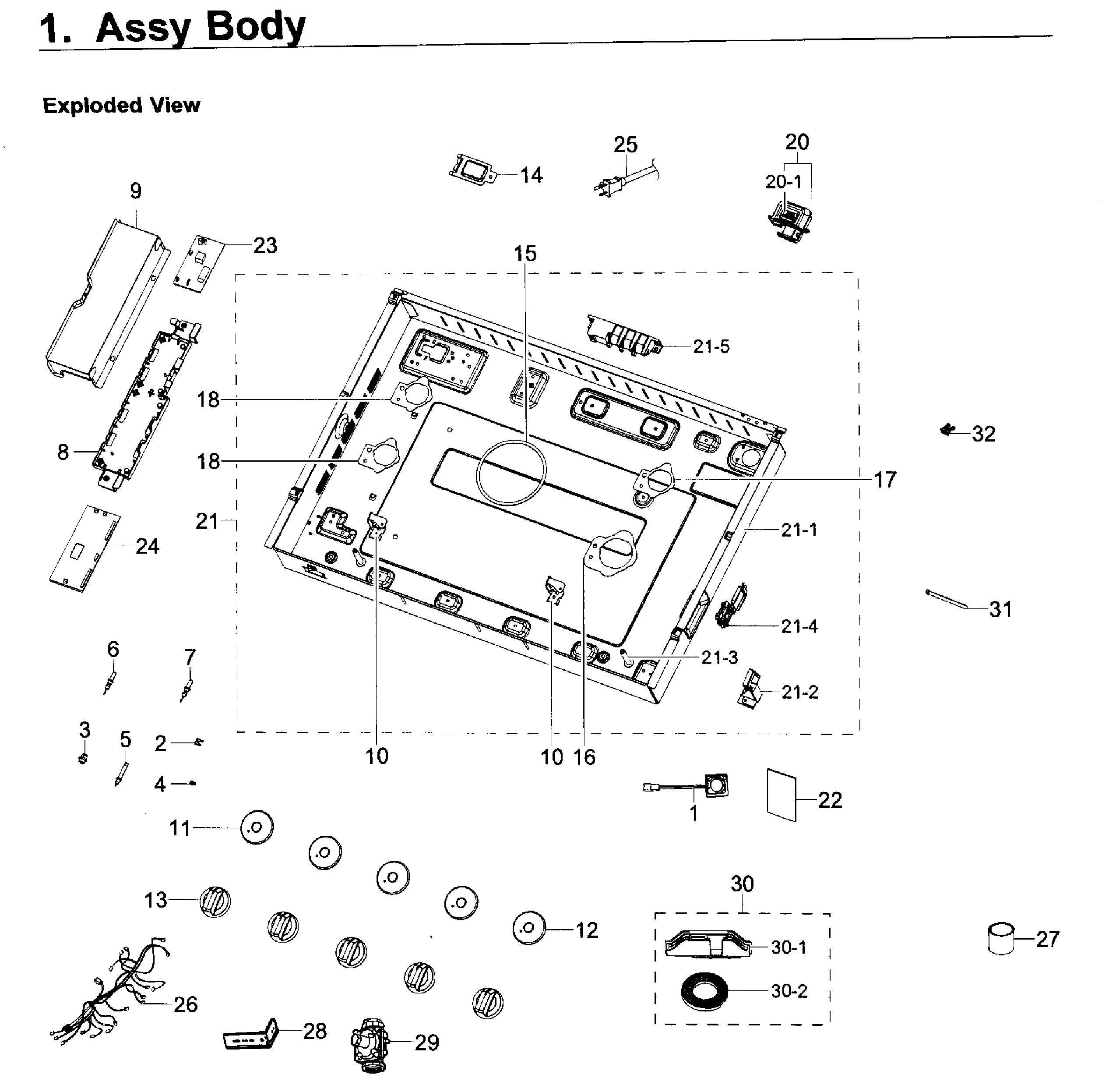 Samsung NA30K6550TS/AA-00 body diagram