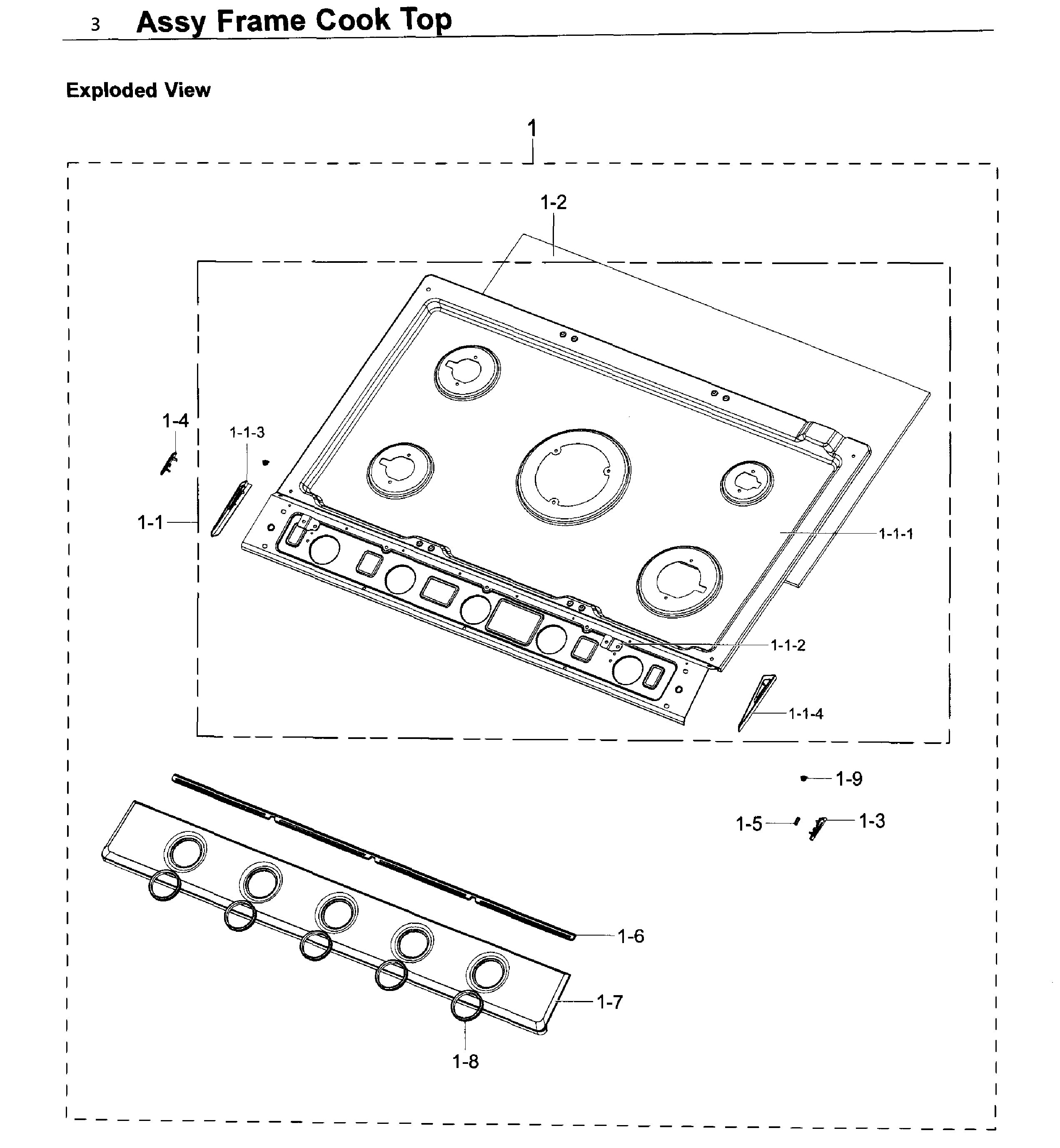 Samsung NA30K6550TS/AA-00 frame diagram