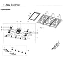 Samsung NA36K6550TS/AA-00 cooktop diagram
