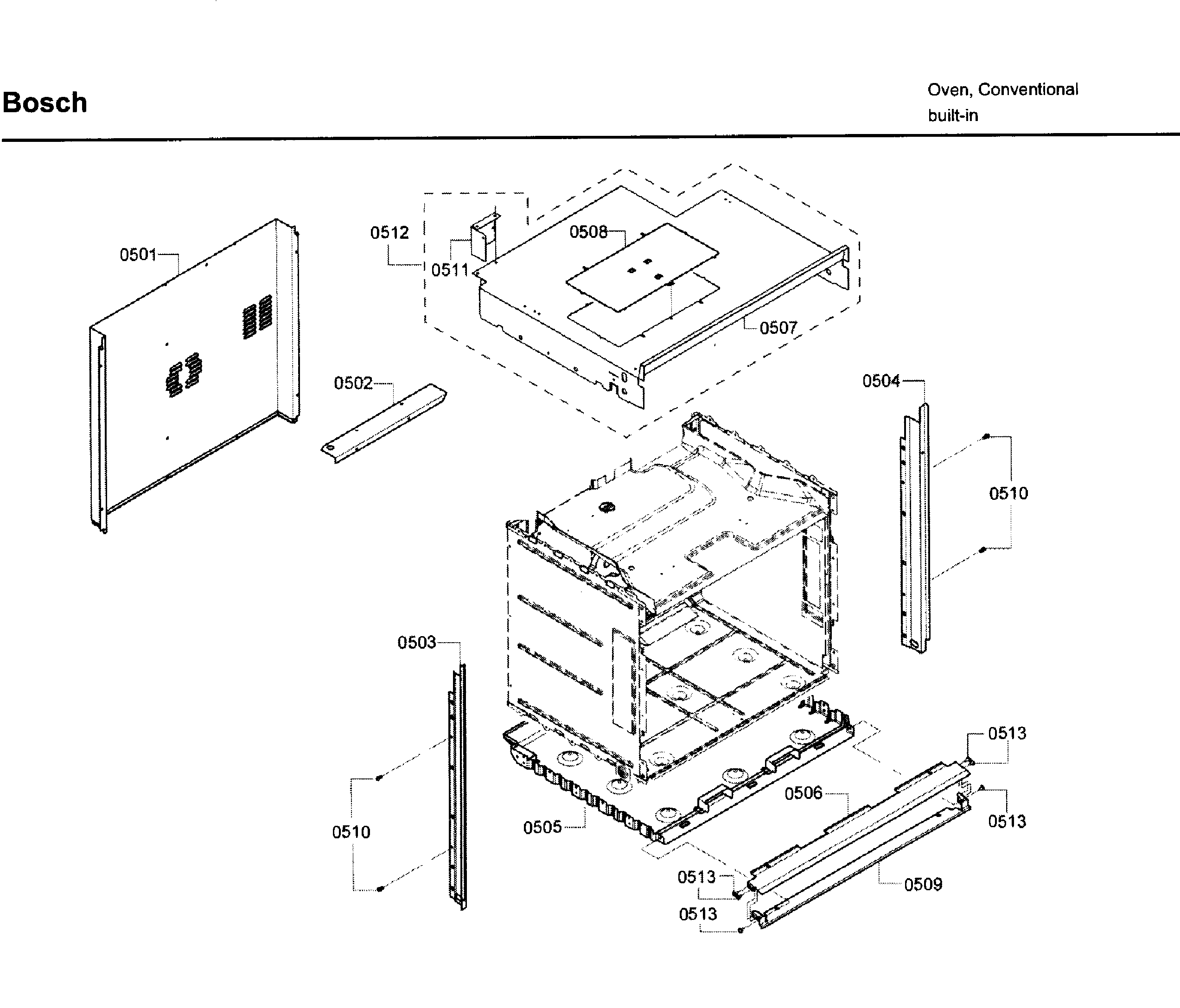 Bosch HBL3450UC/10 frame diagram