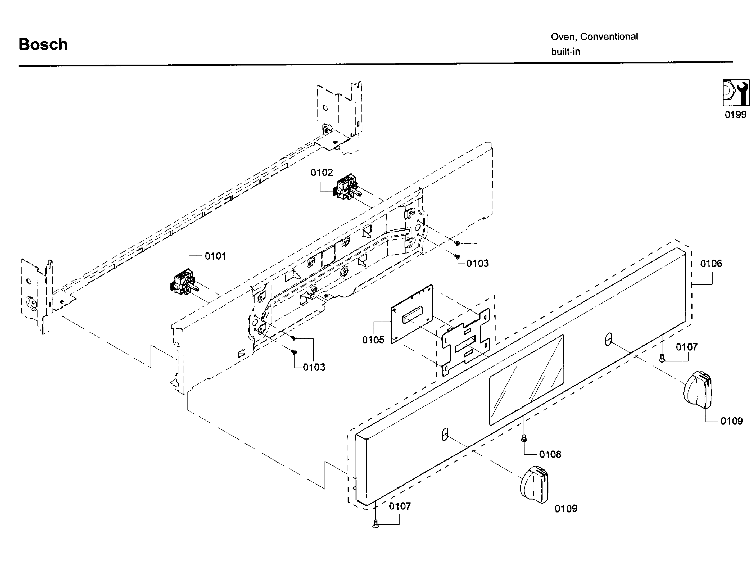 Bosch HBL5351UC/03 control panel diagram