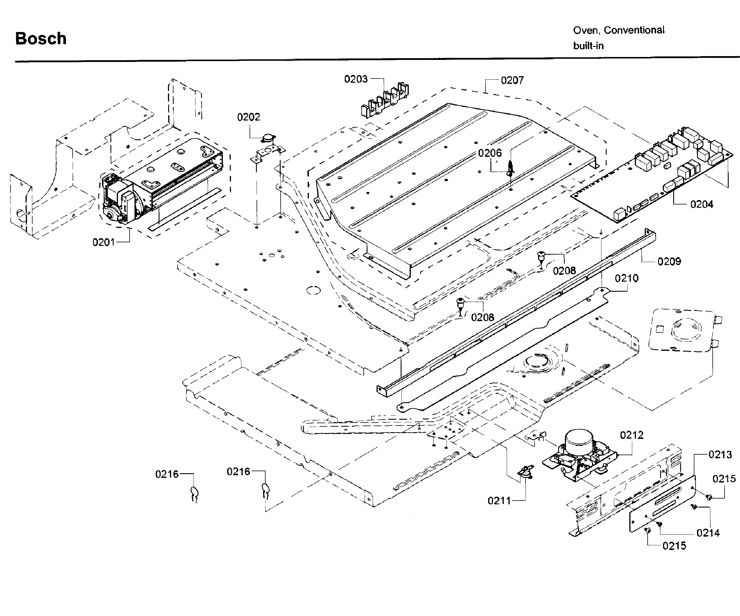 Bosch HBL5351UC/03 latch asy diagram