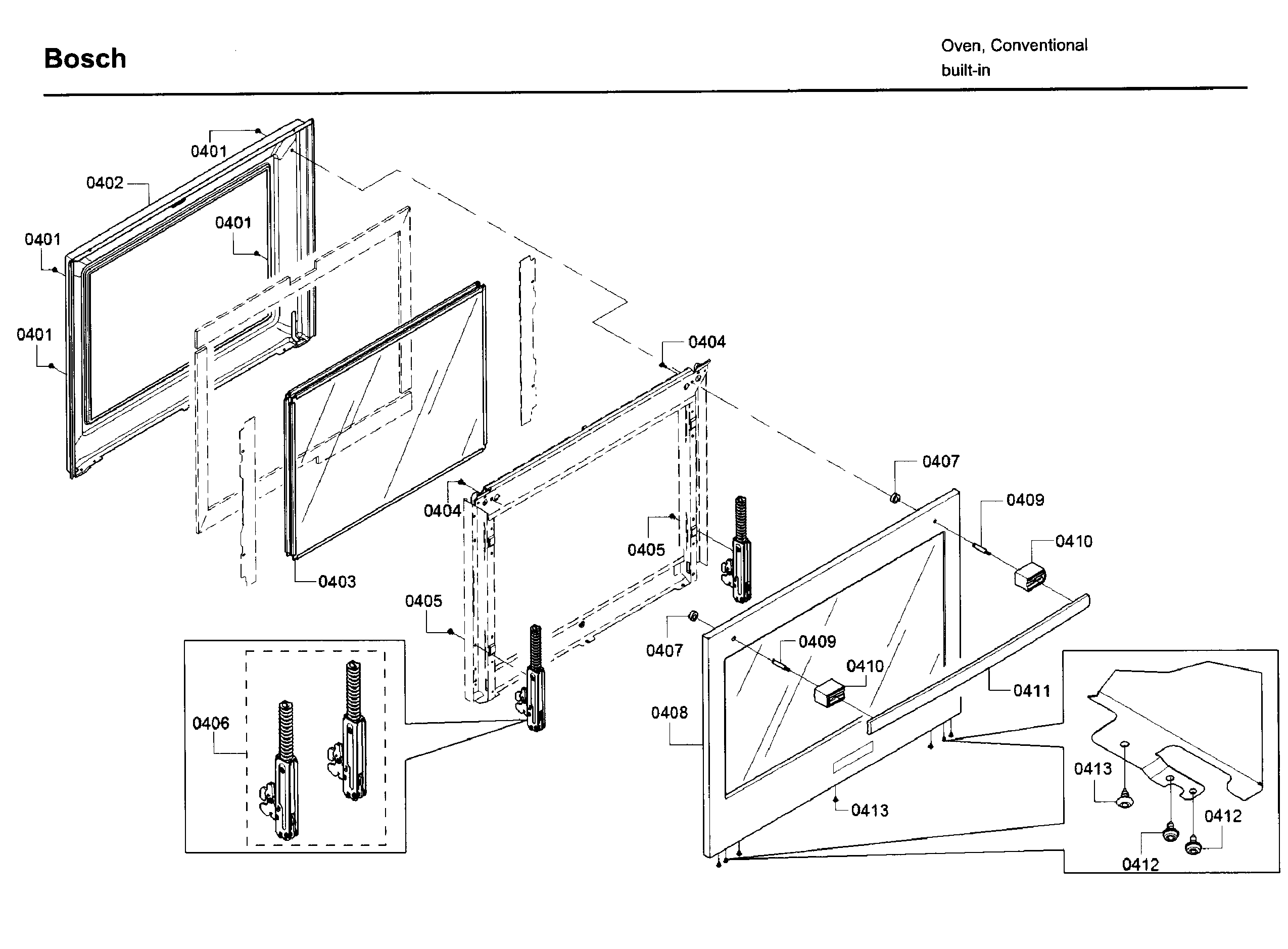 Bosch HBL5351UC/03 door diagram