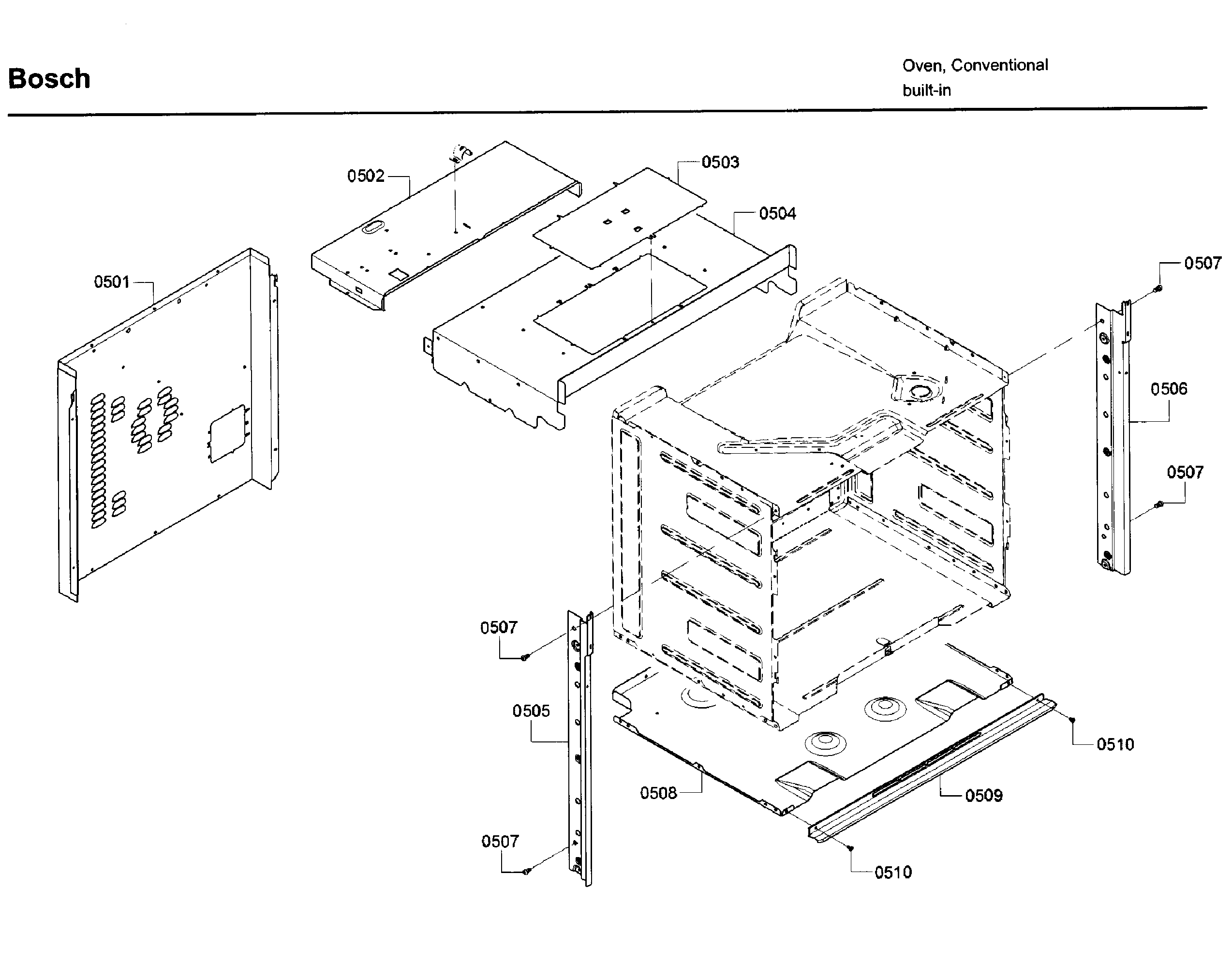 Bosch HBL5351UC/03 frame diagram