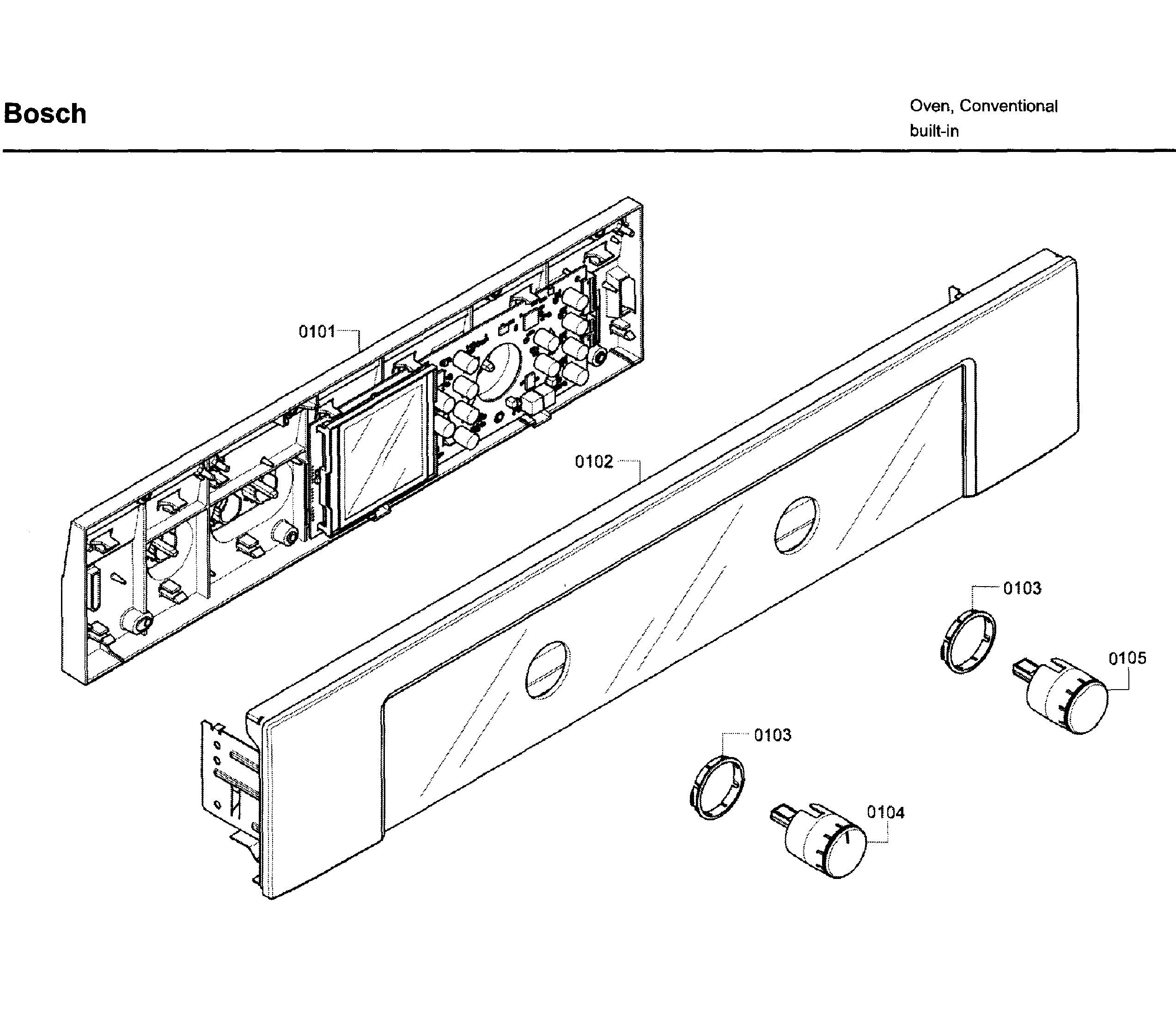 Bosch HBL5450UC/09 control panel diagram