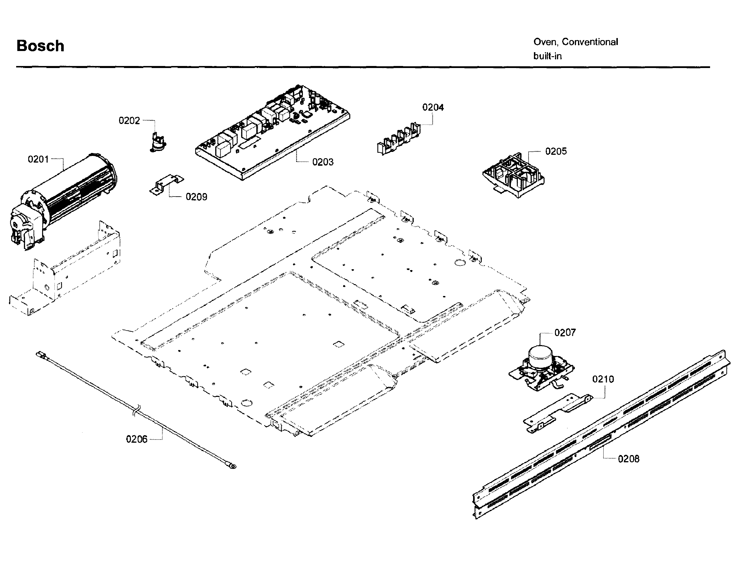 Bosch HBL5450UC/09 latch asy diagram