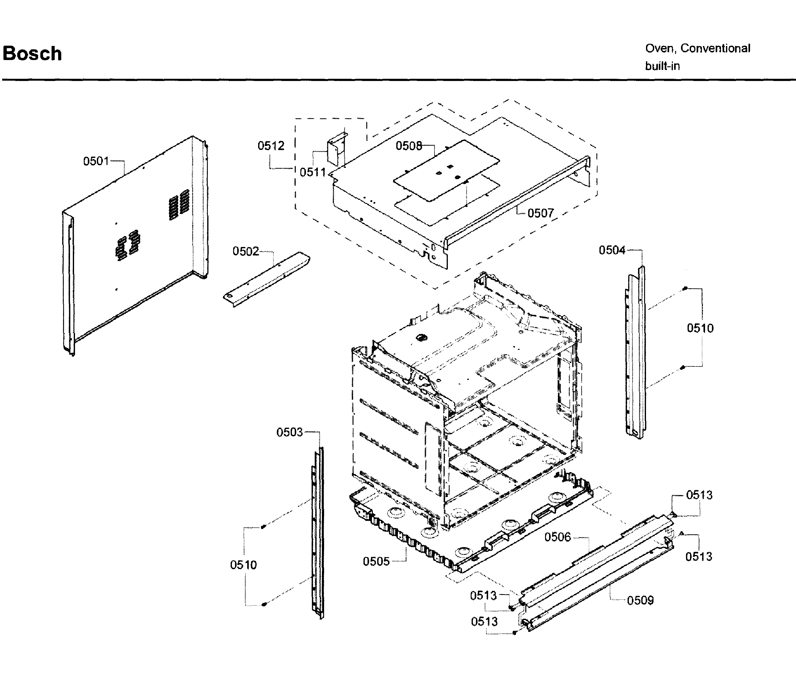 Bosch HBL5450UC/09 frame diagram