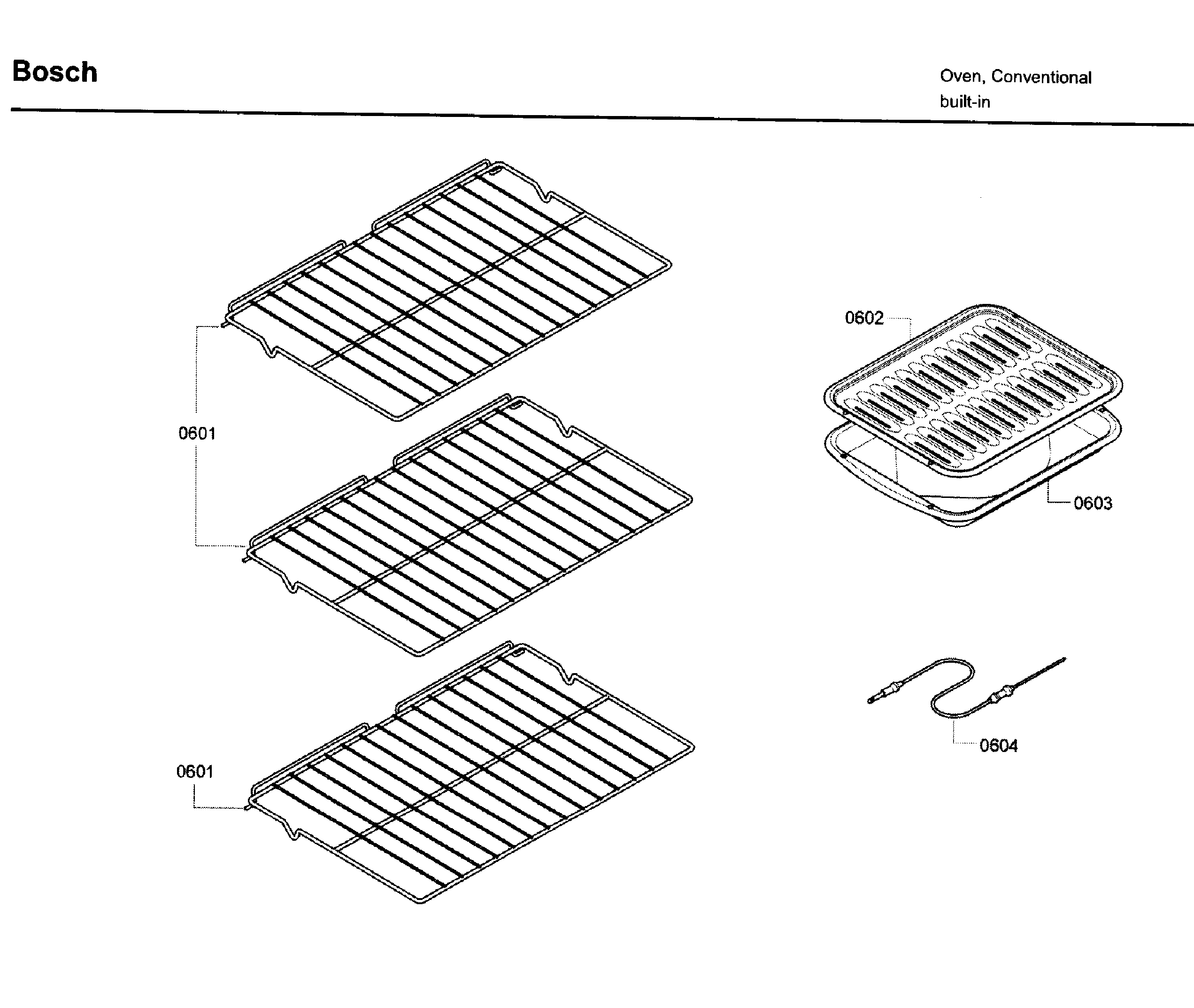 Bosch HBL5450UC/09 rack diagram
