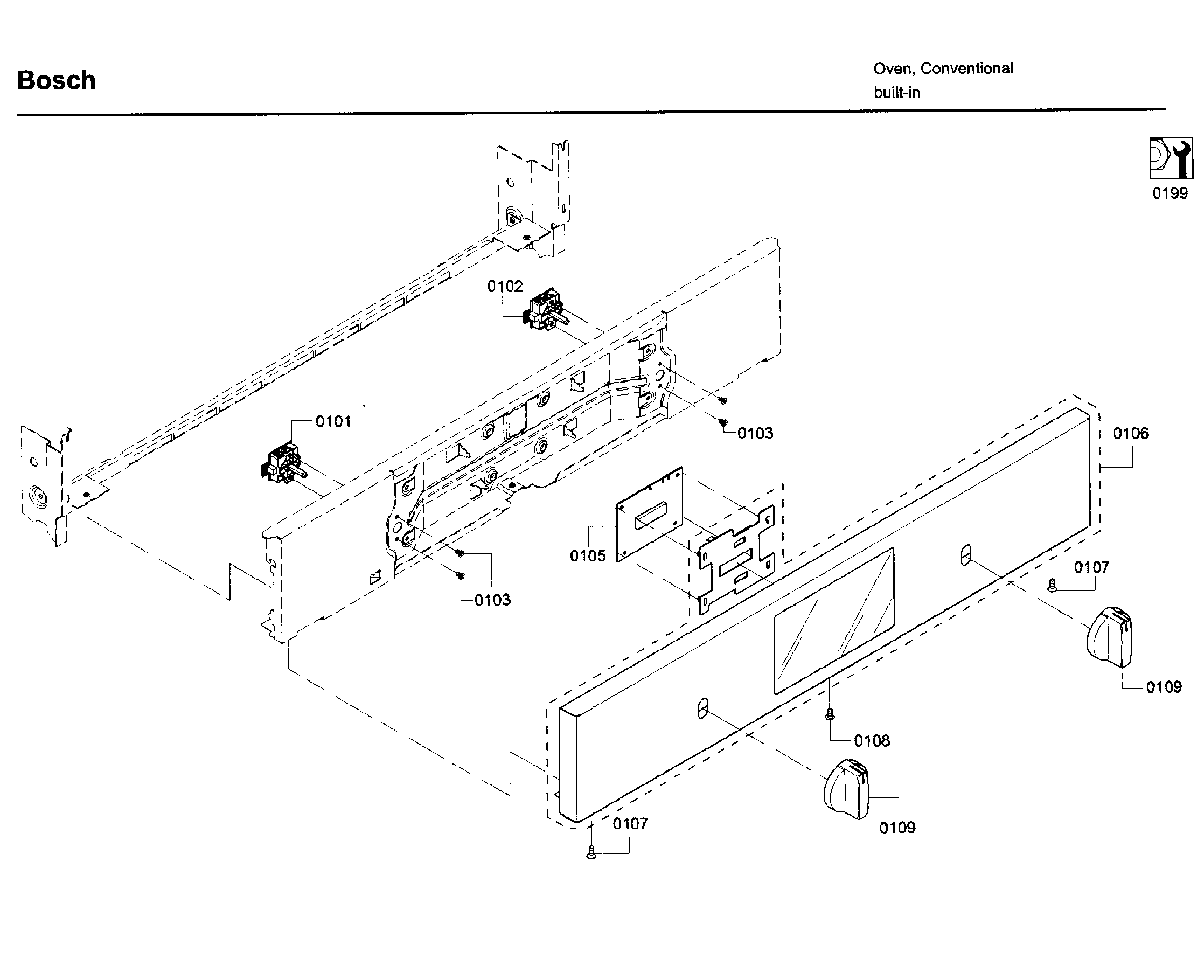 Bosch HBL5451UC/03 control panel diagram