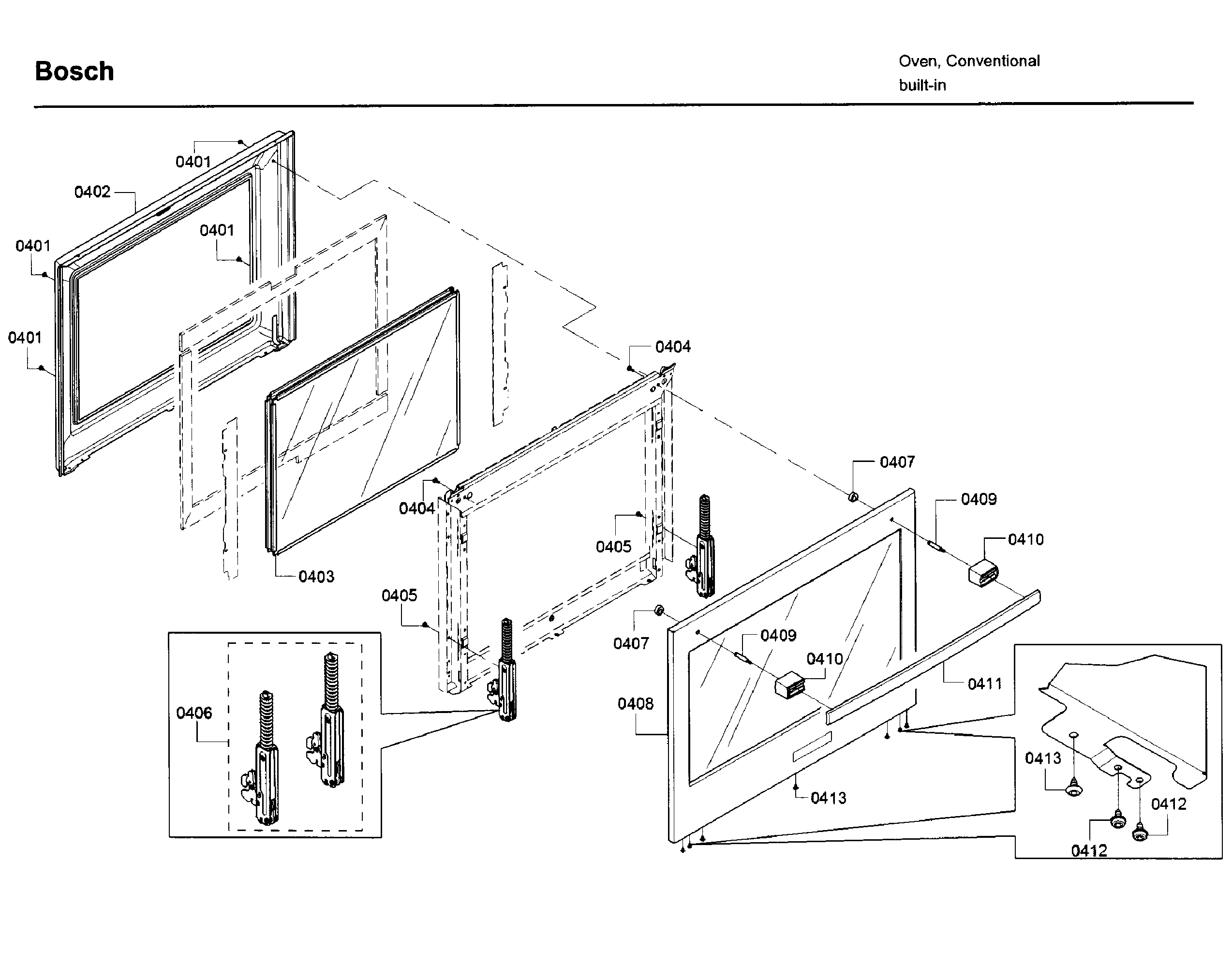 Bosch HBL5451UC/03 door diagram