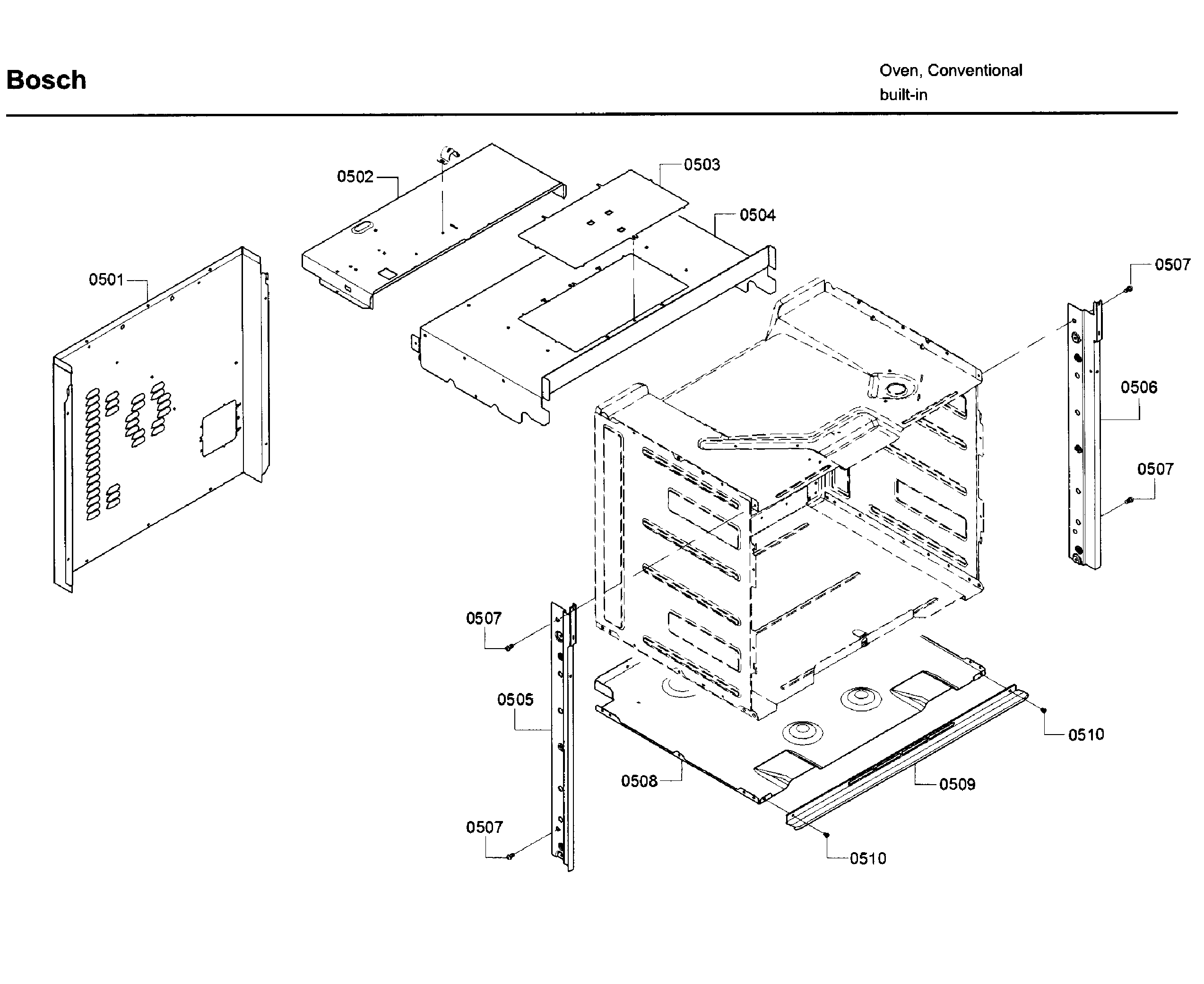 Bosch HBL5451UC/03 frame diagram