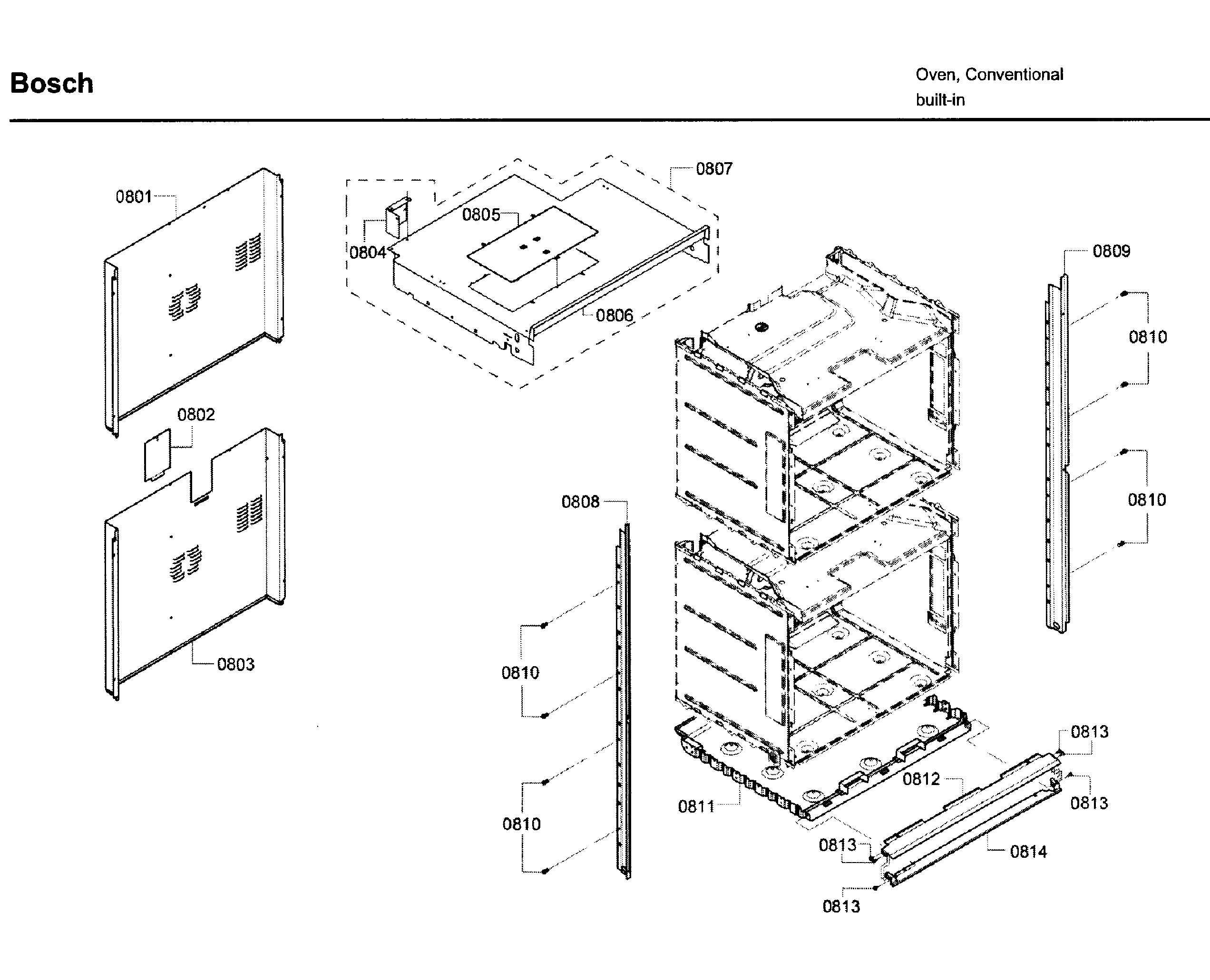 Bosch HBL5620UC/09 frame asy diagram