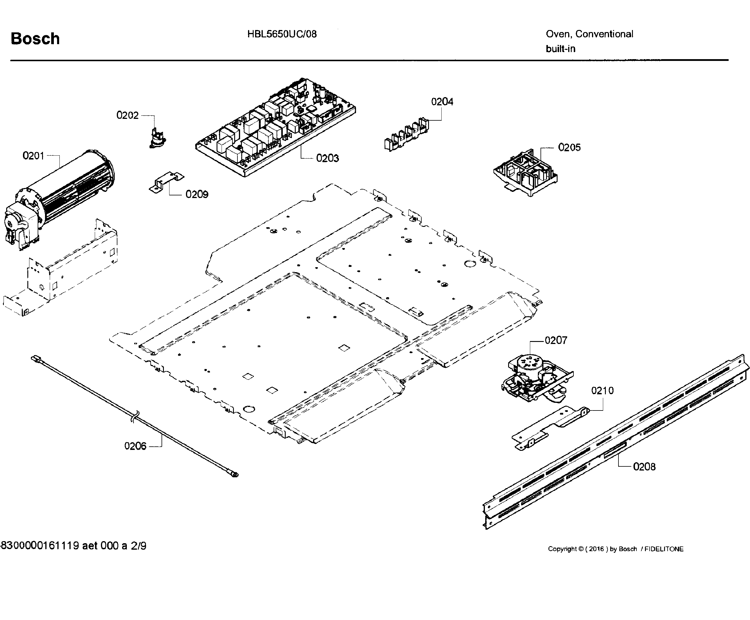 Bosch HBL5650UC/08 latch 1 diagram