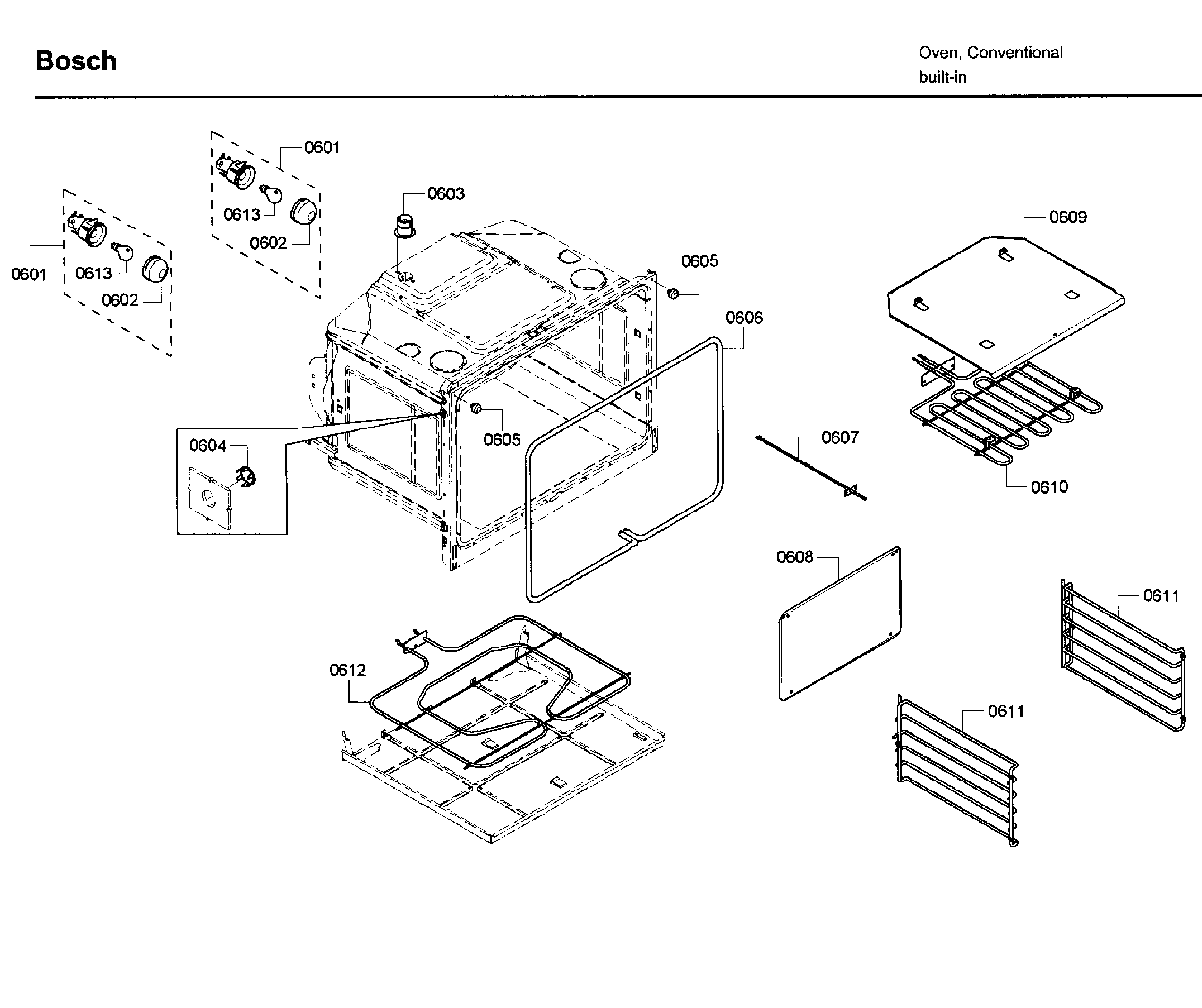 Bosch HBL5650UC/08 inner parts 2 diagram